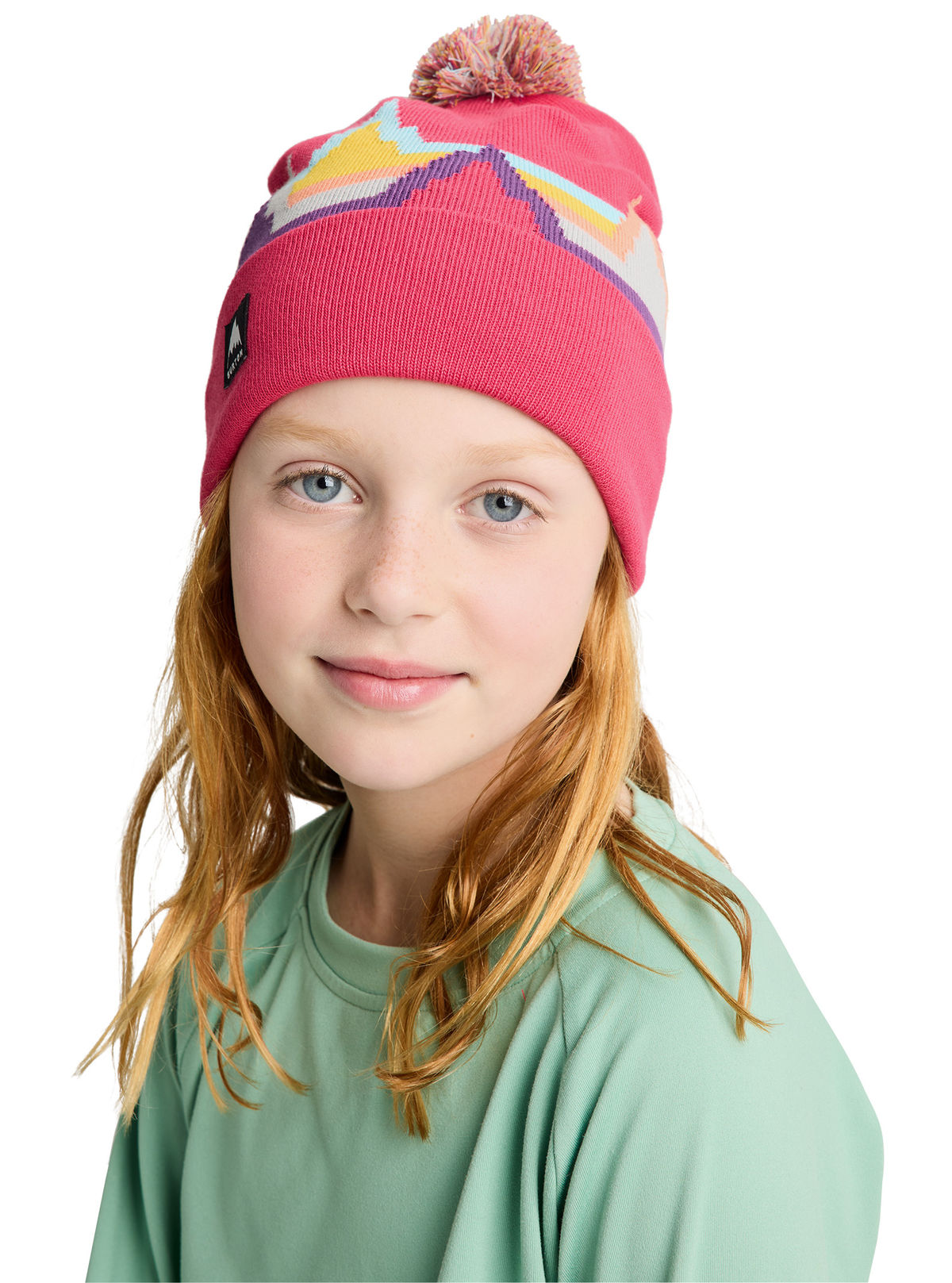 Kids' Burton Recycled Echo Lake Beanie - Azalea Pink - Burton Beanies - alternate view 2