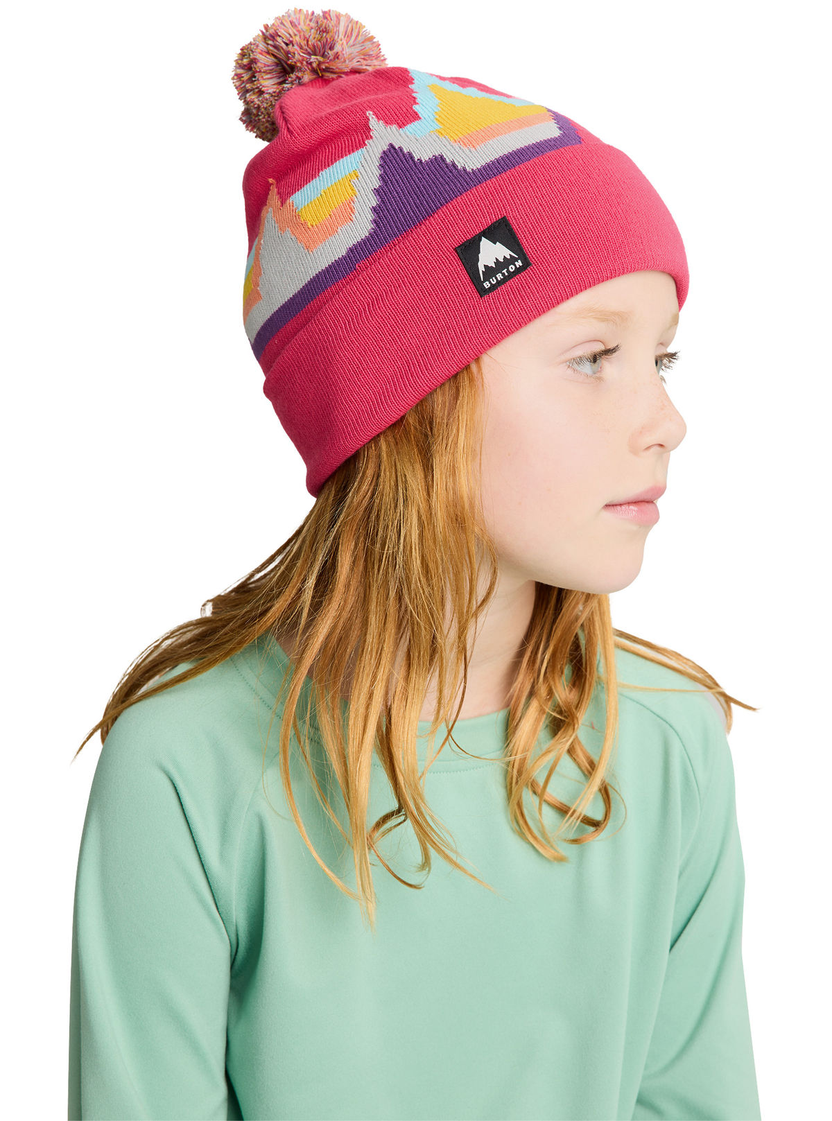 Kids' Burton Recycled Echo Lake Beanie - Azalea Pink - Burton Beanies - alternate view 3