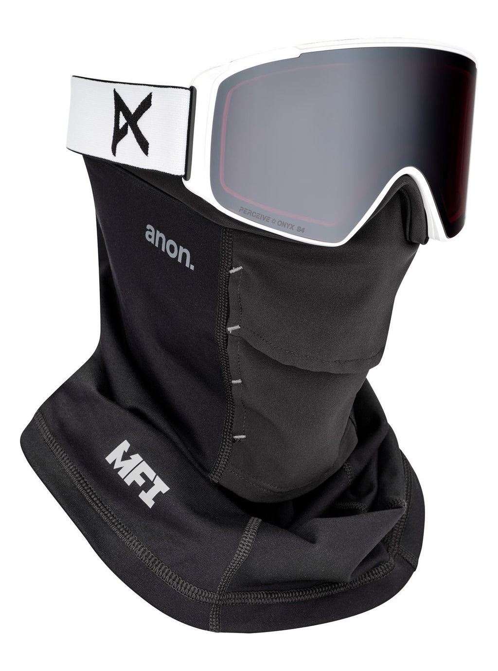 Anon M4S Goggles (Cylindrical) + Bonus Lens + MFI Face Mask - White / Perceive Sunny Onyx - W26 - Anon Magnatech Goggle - alternate view 5