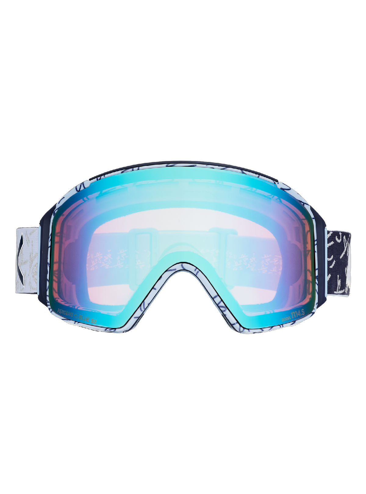Anon M4S Goggles (Cylindrical) + Bonus Lens + MFI Face Mask - Lbmidnightgus / Perceive Variable Blue - Anon Magnatech Goggle - alternate view 2