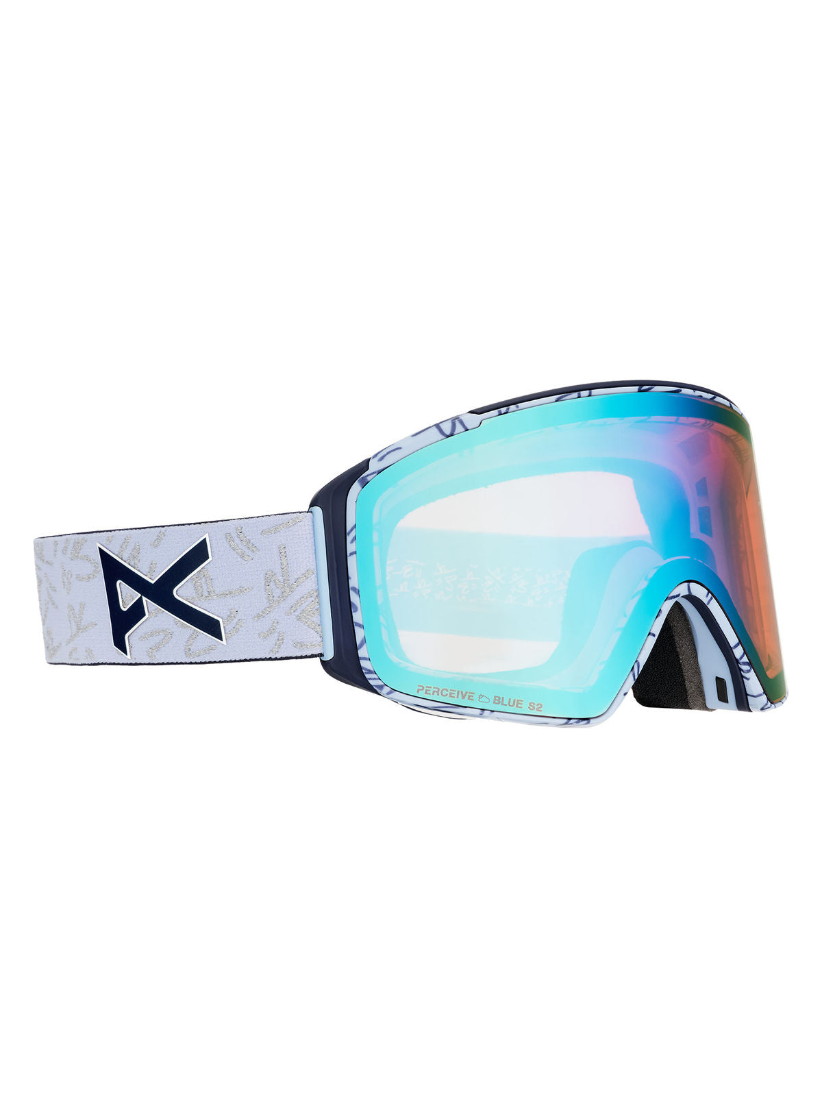 Anon M4S Goggles (Cylindrical) + Bonus Lens + MFI Face Mask - Lbmidnightgus / Perceive Variable Blue - Anon Magnatech Goggle