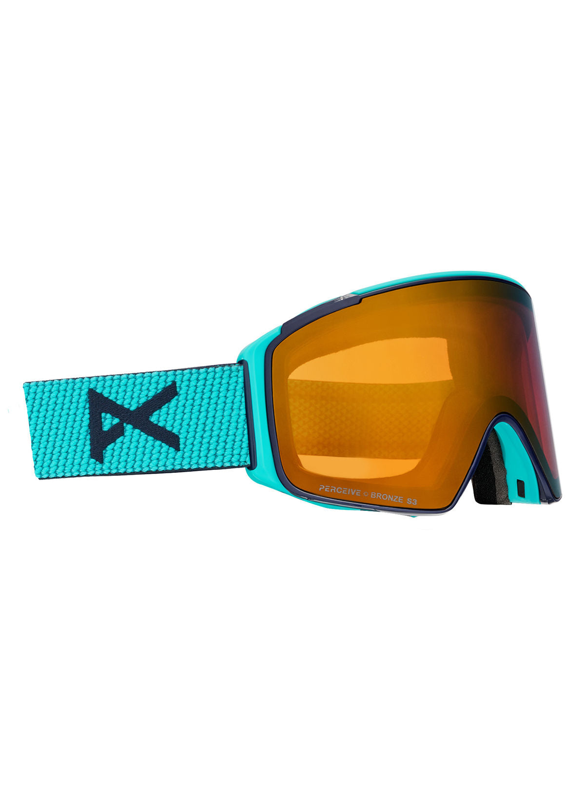 Anon M4S Goggles (Cylindrical) + Bonus Lens + MFI Face Mask - Marine / Perceive Sunny Bronze - Anon Magnatech Goggle