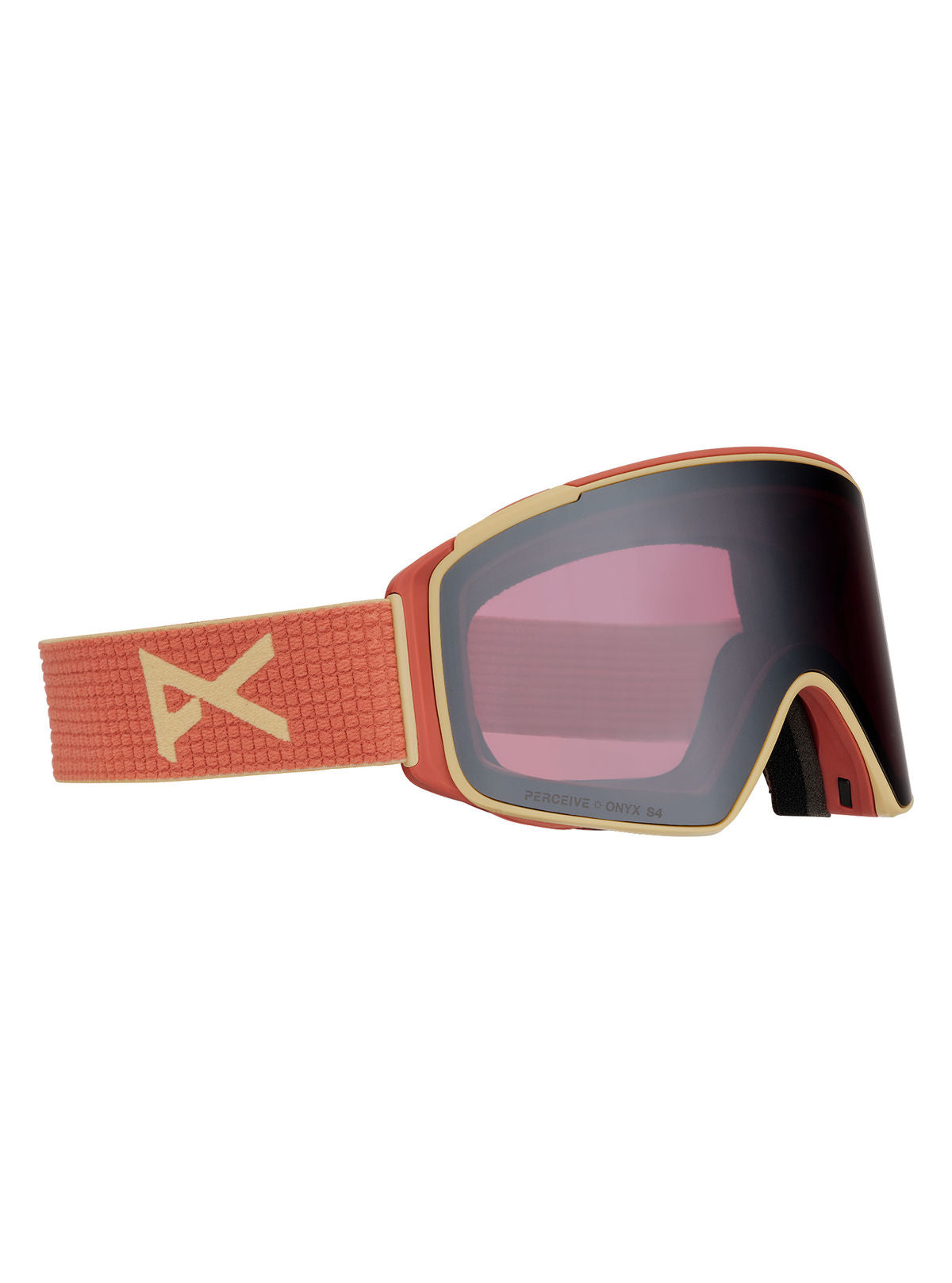 Anon M4S Goggles (Cylindrical) + Bonus Lens + MFI Face Mask - Terracotta / Perceive Sunny Onyx - Anon Magnatech Goggle