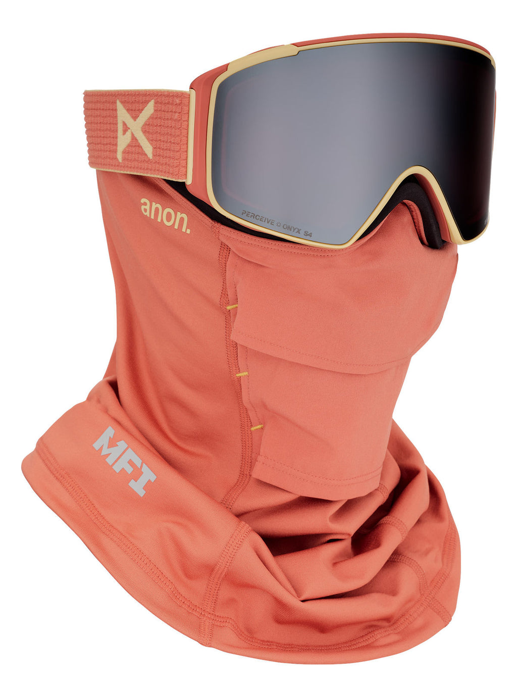 Anon M4S Goggles (Cylindrical) + Bonus Lens + MFI Face Mask - Terracotta / Perceive Sunny Onyx - Anon Magnatech Goggle - alternate view 5