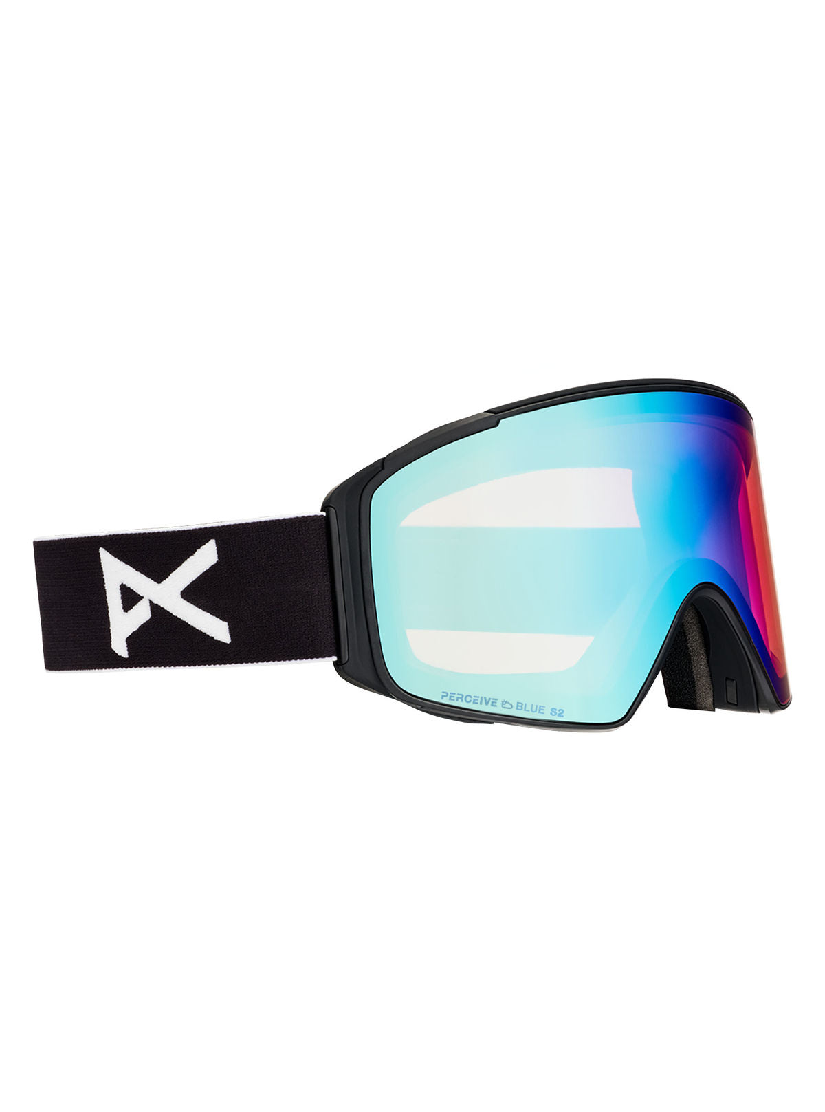 Anon M4S Goggles (Cylindrical) + Bonus Lens + MFI Face Mask - Black / Perceive Variable Blue - Anon Magnatech Goggle