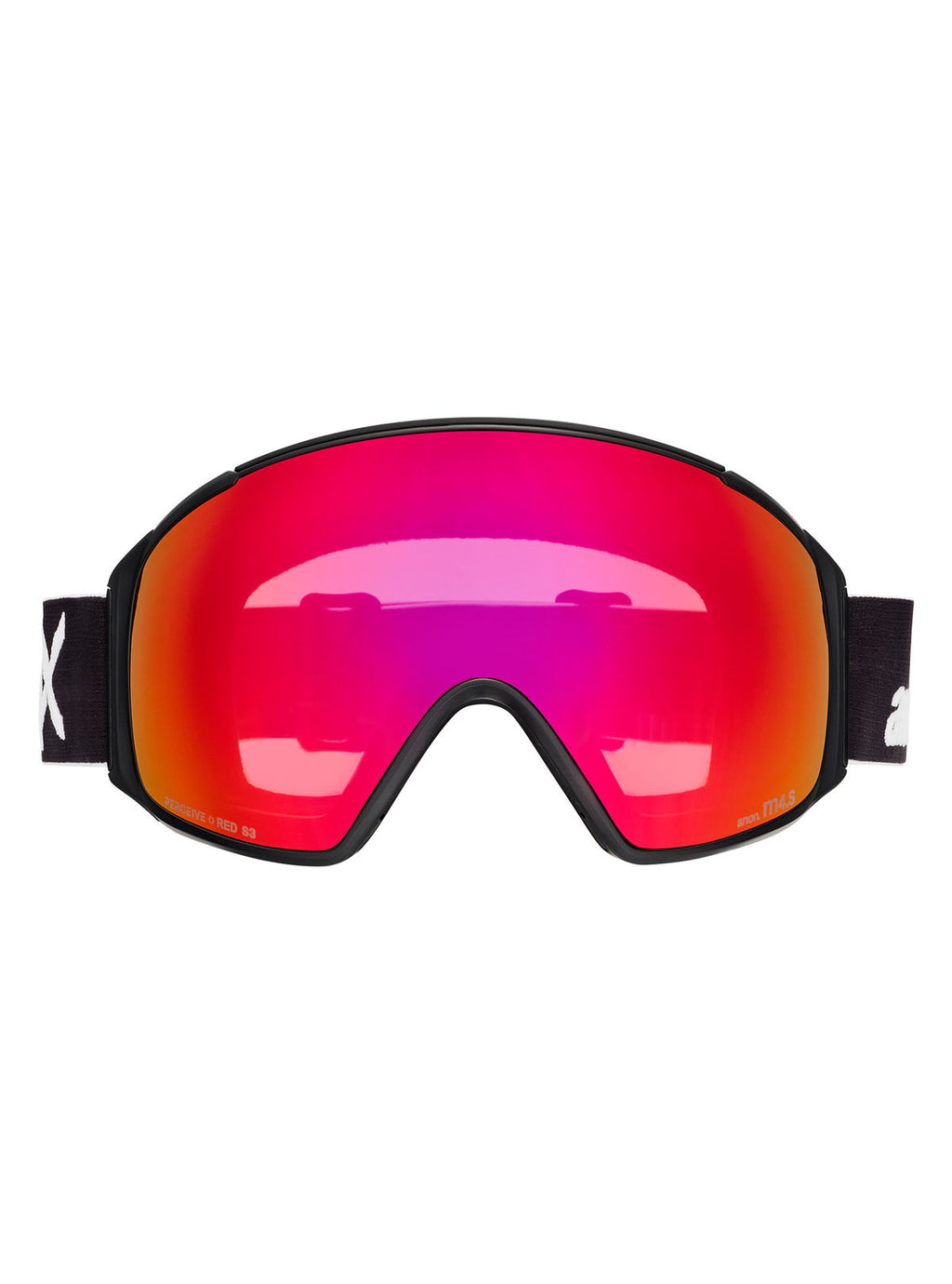 Anon M4S Goggles (Toric) + Bonus Lens + MFI Face Mask - Black / Perceive Sunny Red - Anon Magnatech Goggle - alternate view 2