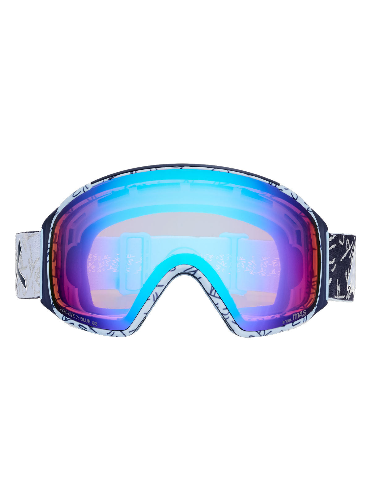 Anon M4S Goggles (Toric) + Bonus Lens + MFI Face Mask - Lbmidnightgus / Perceive Variable Blue - Anon Magnatech Goggle - alternate view 2