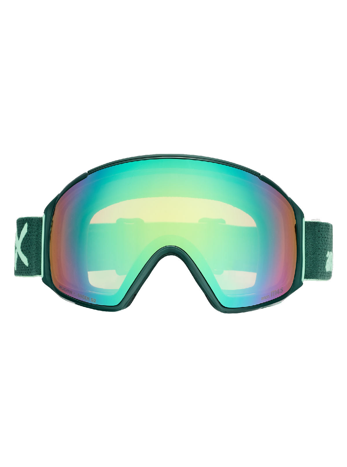 Anon M4S Goggles (Toric) + Bonus Lens + MFI Face Mask - Brunswick Green / Perceive Variable Green - Anon Magnatech Goggle - alternate view 2