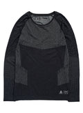 Men's Burton [ak] Slokar Merino Base Layer Crewneck - True Black Gray Cloud - Burton Crew Neck Base