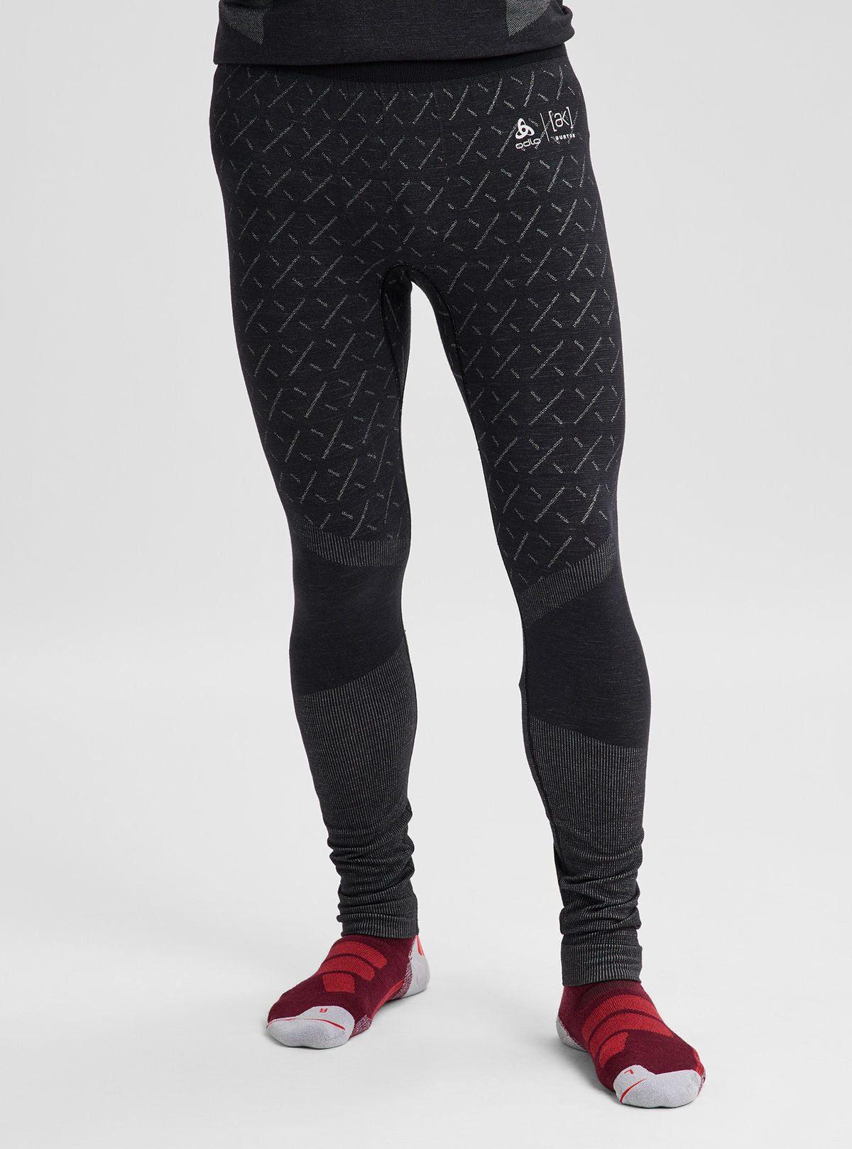 Men's Burton [ak] Slokar Merino Base Layer Pants - True Black/Gray Cloud - Burton Pants Base - alternate view 4