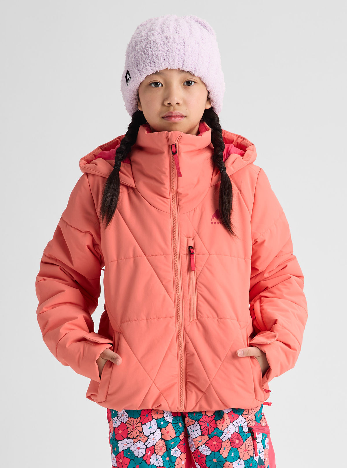 Kids' Burton Spindal 2L Jacket - Peach Echo - Burton Jacket Outerwear - alternate view 3