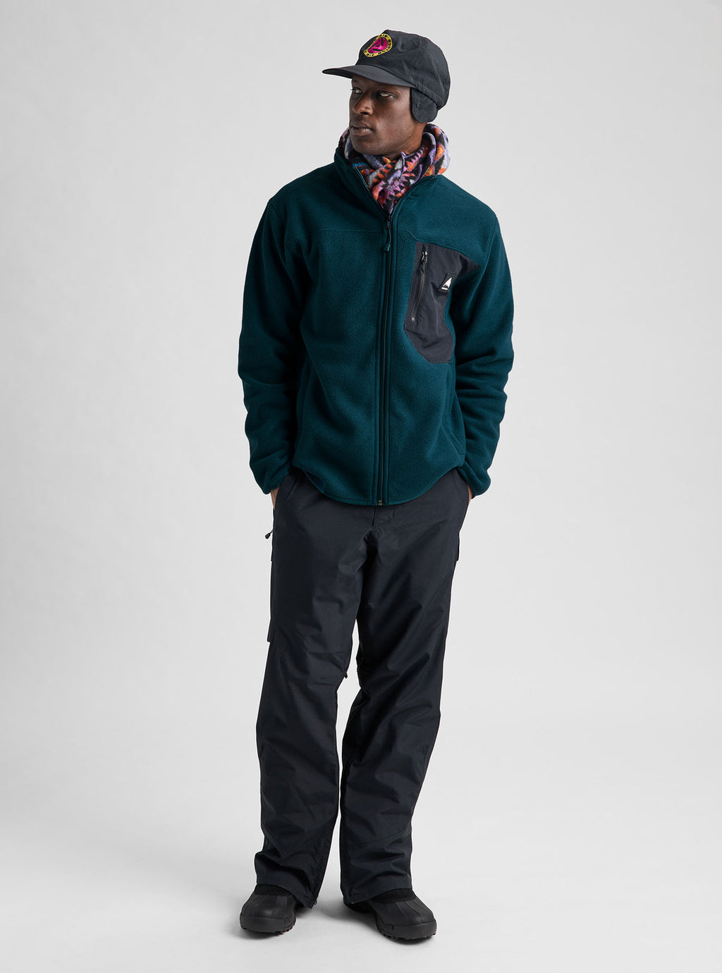 Men's Burton Cinder Full-Zip Fleece - Atlantic Teal - Burton Full Zip Apparel - alternate view 3