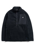Men's Burton Cinder Pullover Fleece - True Black - Burton Quarter Pullover Apparel