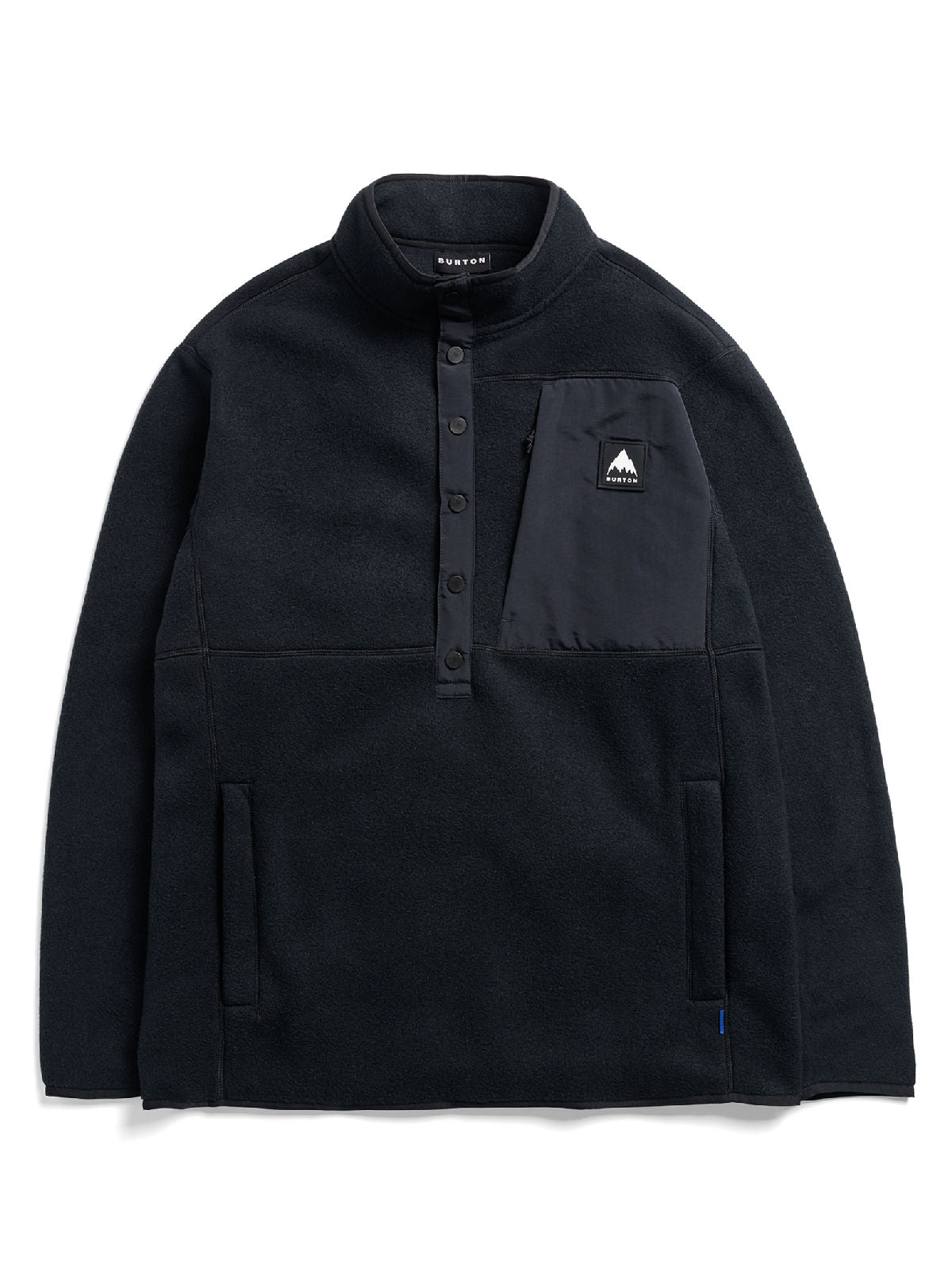 Men's Burton Cinder Pullover Fleece - True Black - Burton Quarter Pullover Apparel