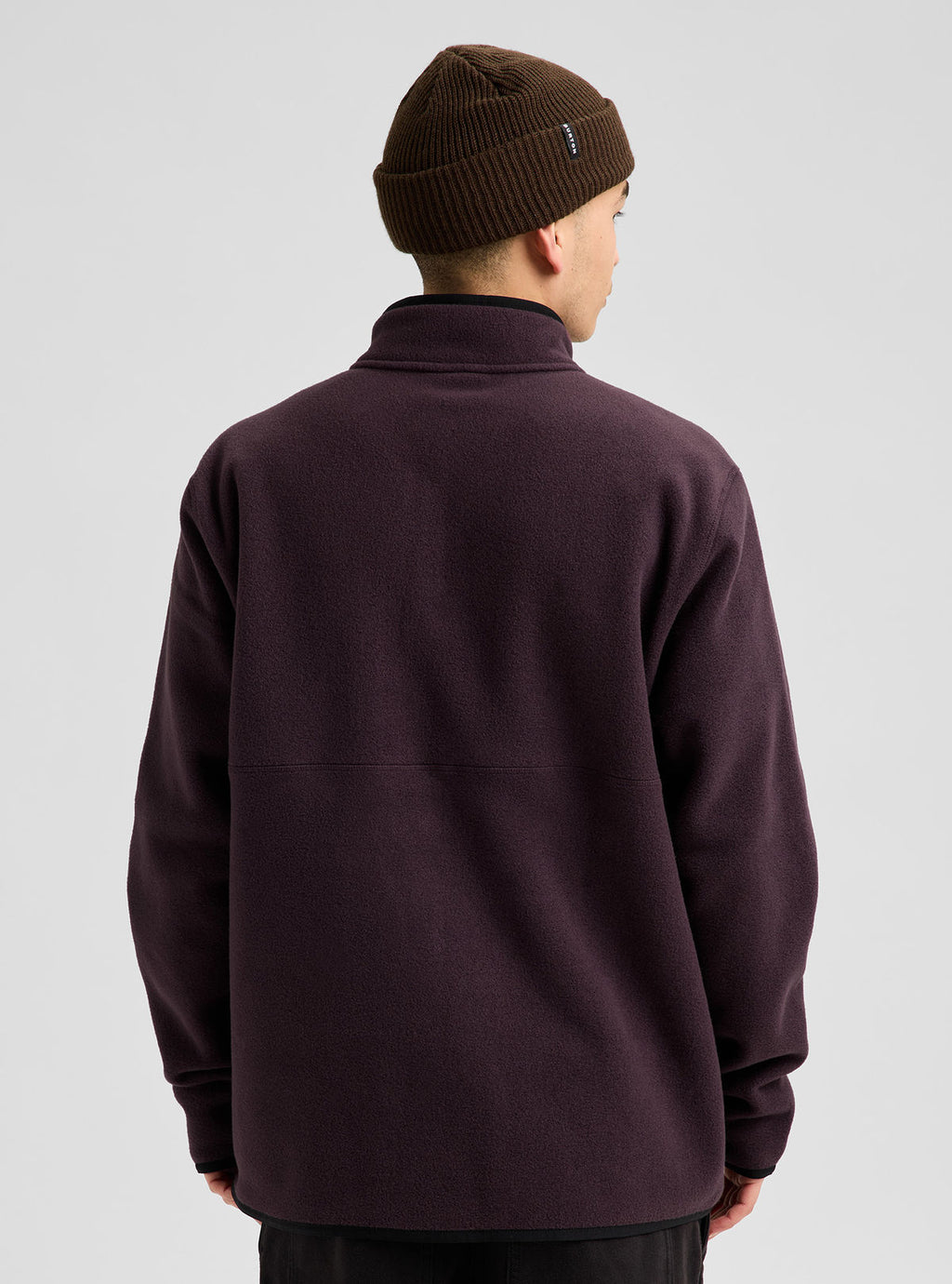 Men's Burton Cinder Pullover Fleece - Bear Hug Brown - Burton Quarter Pullover Apparel - alternate view 4