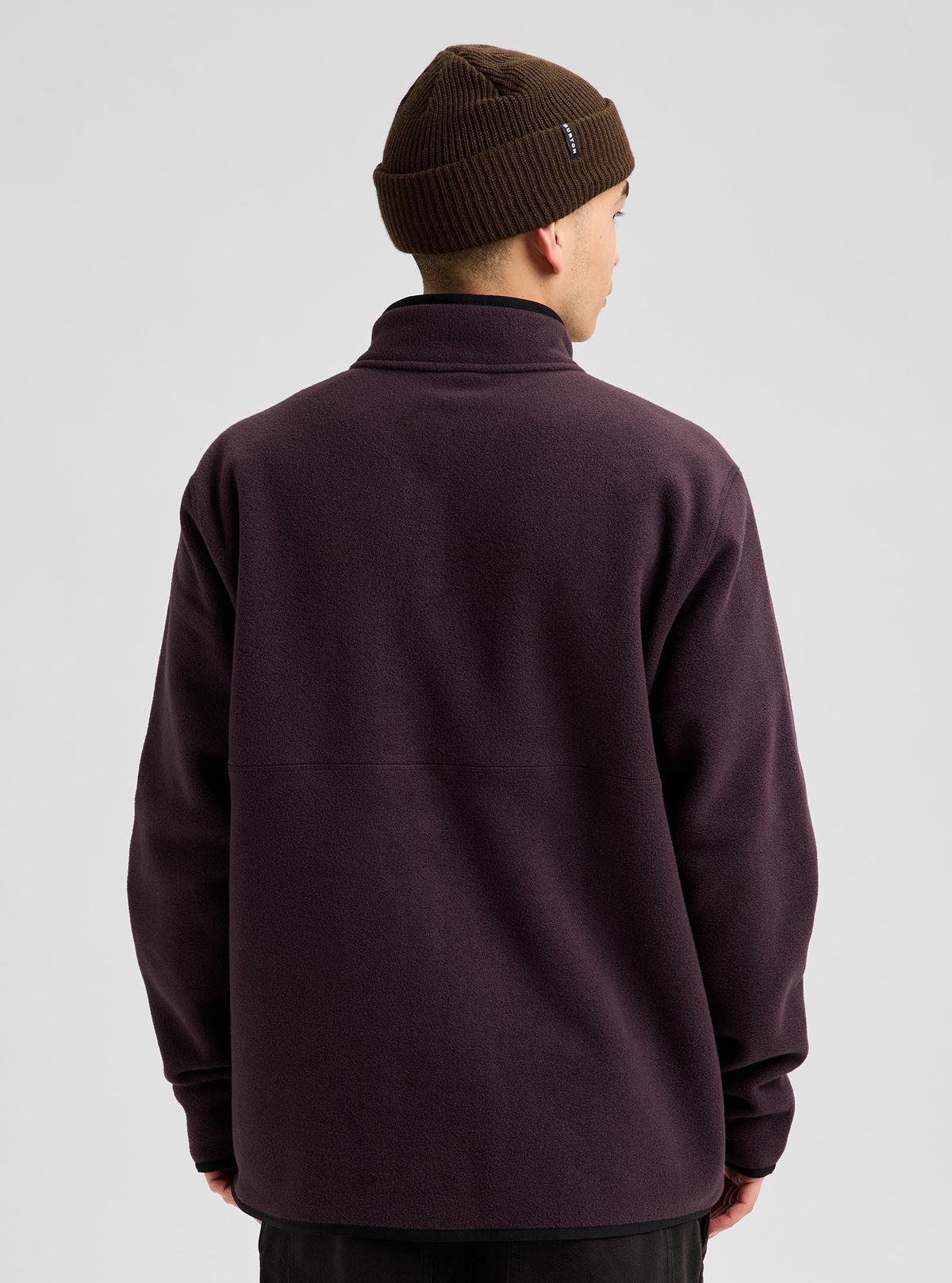 Men's Burton Cinder Pullover Fleece - Bear Hug Brown - Burton Quarter Pullover Apparel - alternate view 4