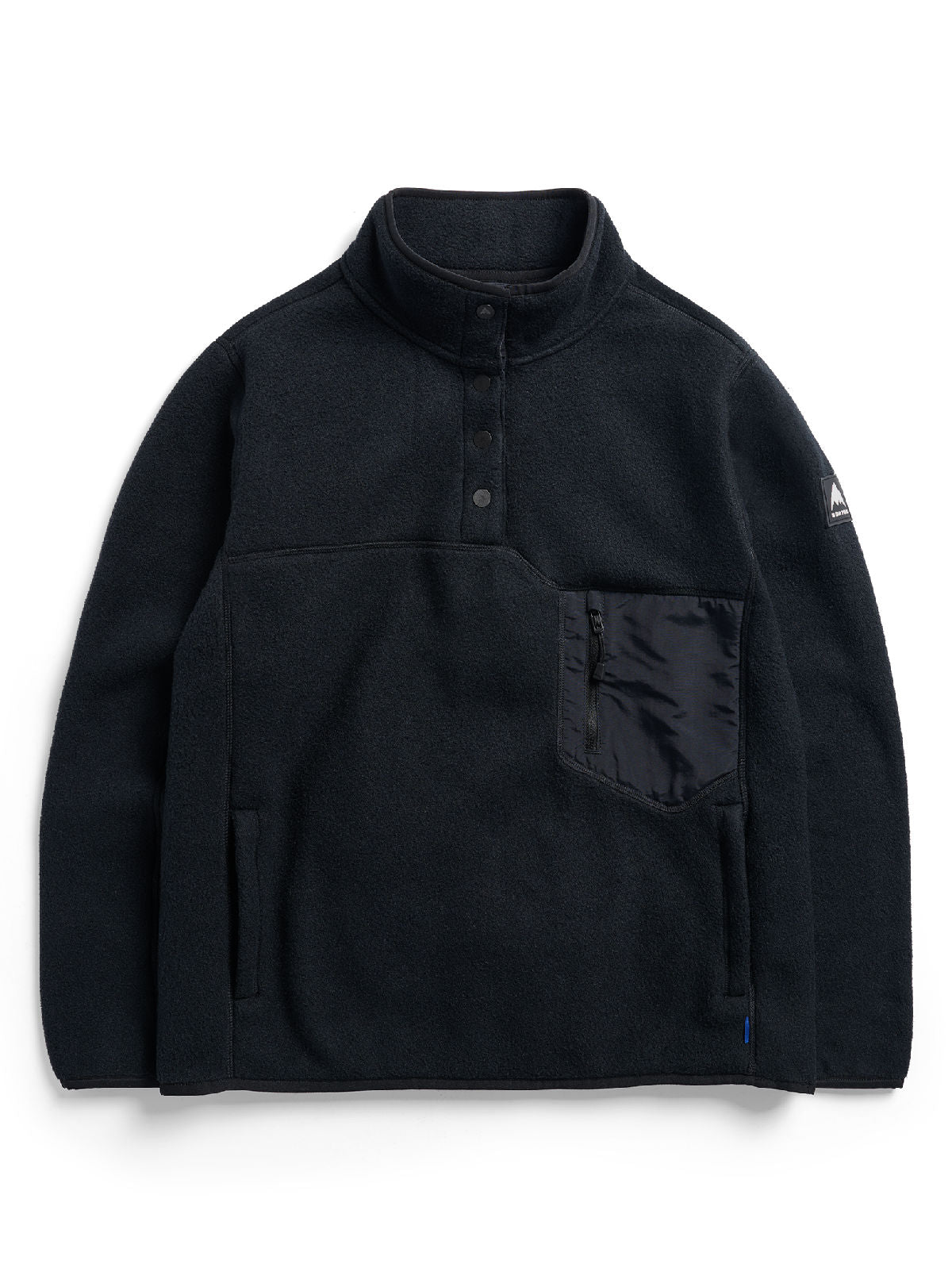 Women's Burton Cinder Fleece Pullover - True Black - Burton Quarter Pullover Apparel