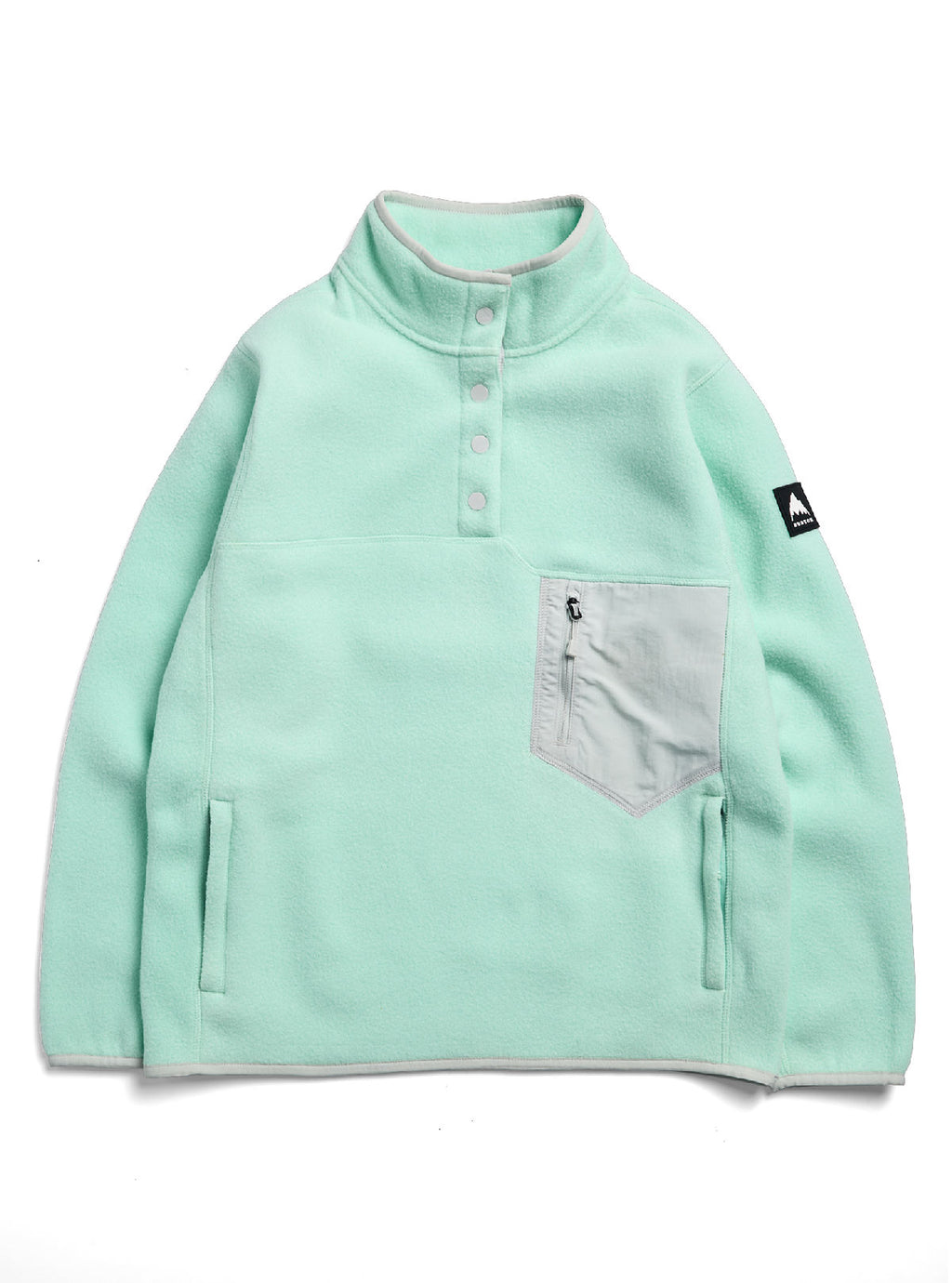 Women's Burton Cinder Fleece Pullover - Spring Frost - Burton Quarter Pullover Apparel
