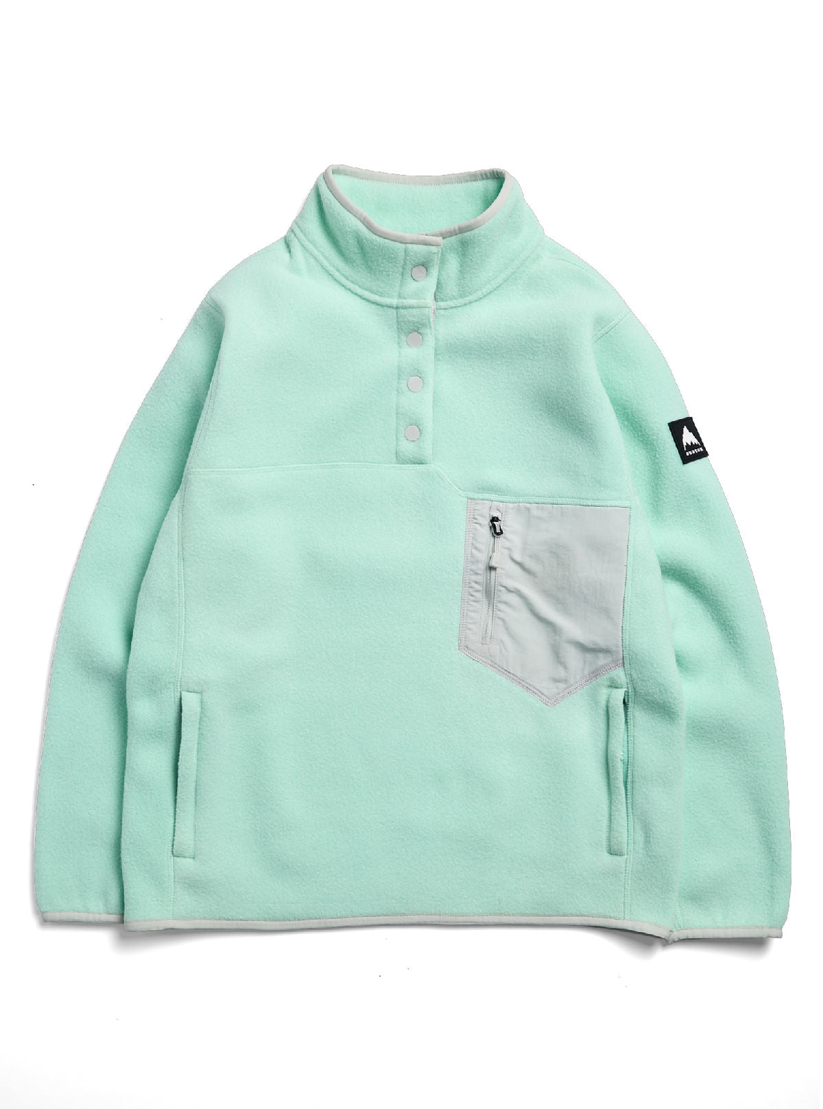 Women's Burton Cinder Fleece Pullover - Spring Frost - Burton Quarter Pullover Apparel