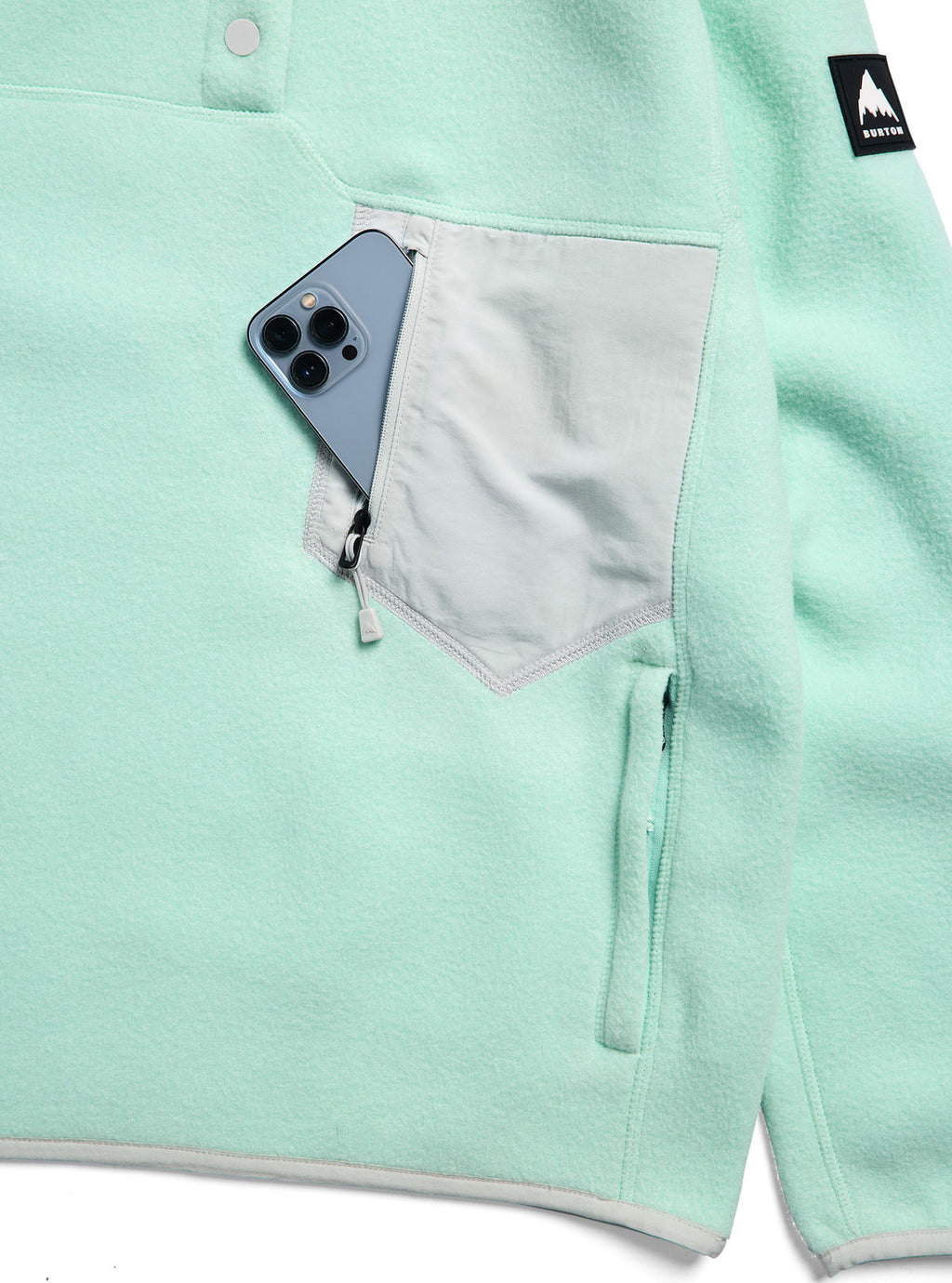 Women's Burton Cinder Fleece Pullover - Spring Frost - Burton Quarter Pullover Apparel - alternate view 5