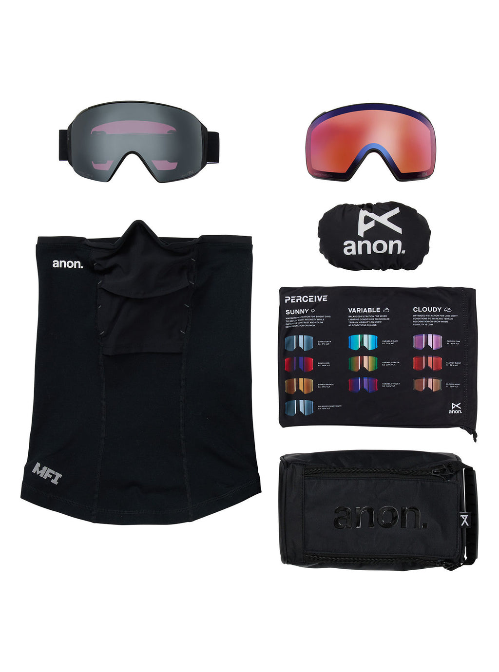 Anon M4 Goggles (Toric) + Polarized Perceive Lens - Black / Perceive Polar Onyx - Anon Magnatech Goggle - alternate view 6
