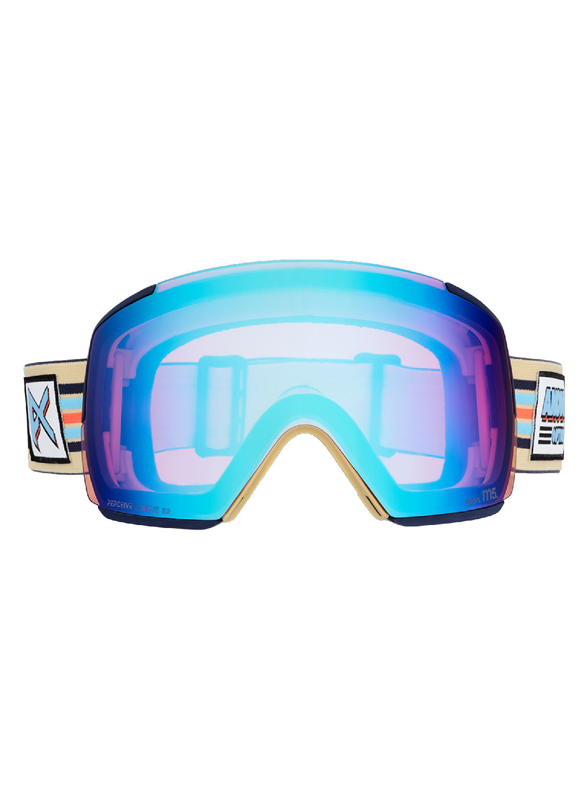 Anon M5 Goggles + Bonus Lens + MFI Face Mask - Vintage / Perceive Variable Blue - Anon Magnatech Goggle - alternate view 2