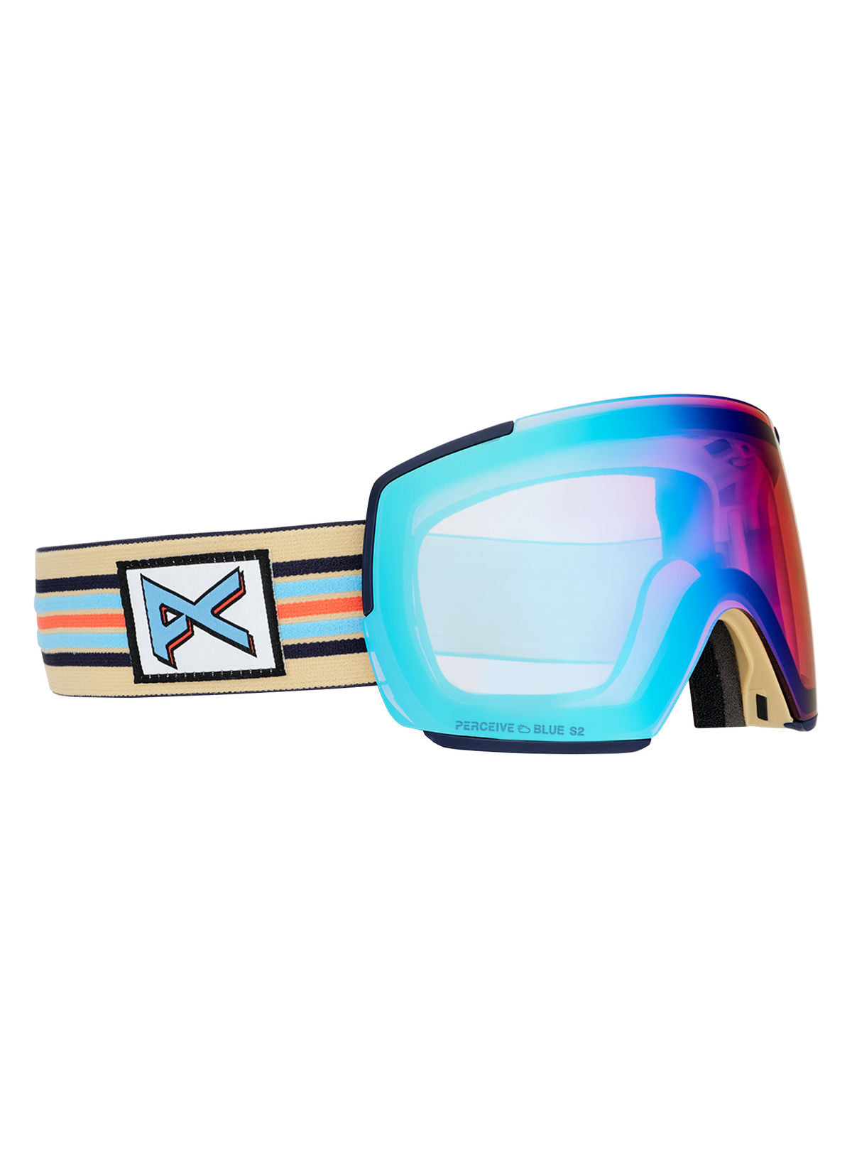 Anon M5 Goggles + Bonus Lens + MFI Face Mask - Vintage / Perceive Variable Blue - Anon Magnatech Goggle
