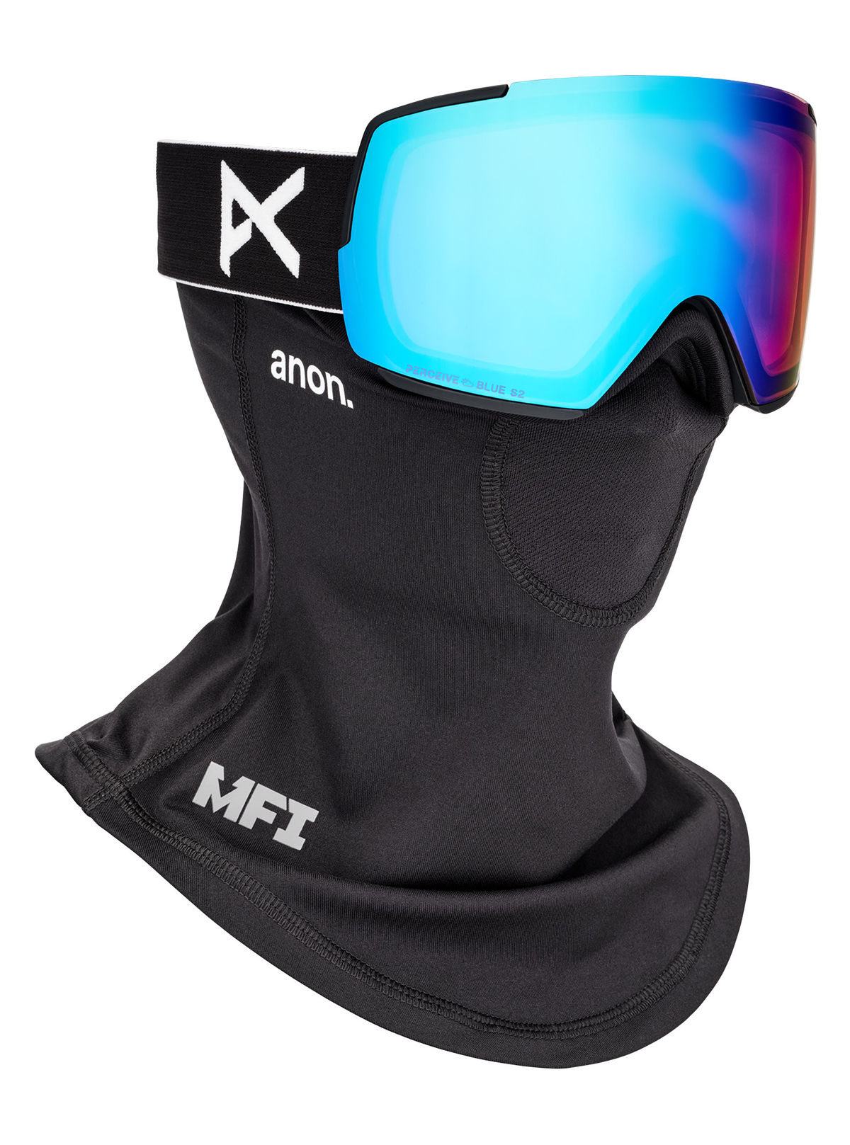 Anon M5 Goggles + Bonus Lens + MFI Face Mask - Black / Perceive Variable Blue - Anon Magnatech Goggle - alternate view 5