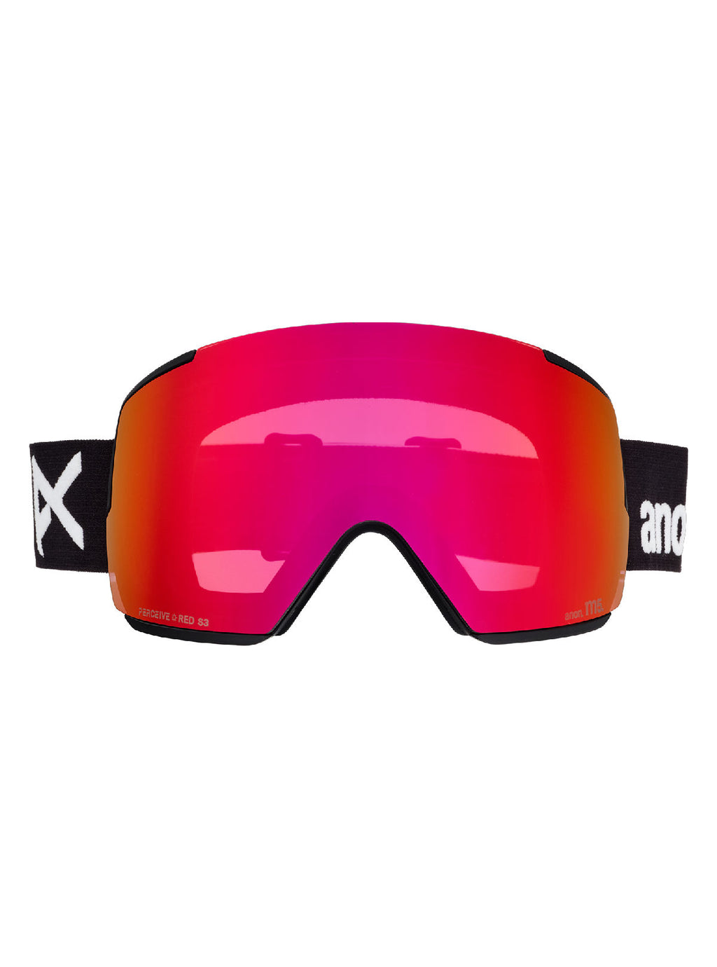 Anon M5 Goggles + Bonus Lens + MFI Face Mask - Black / Perceive Sunny Red - Anon Magnatech Goggle - alternate view 2