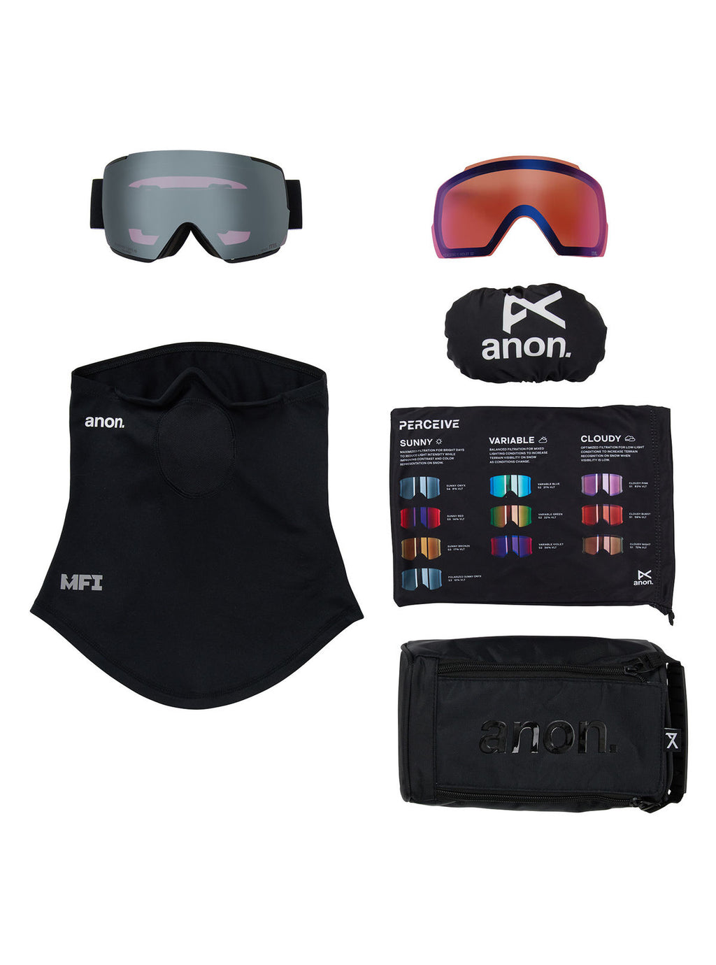Anon M5 Goggles + Polarized Perceive Lens - Black / Perceive Polar Onyx - Anon Magnatech Goggle - alternate view 6
