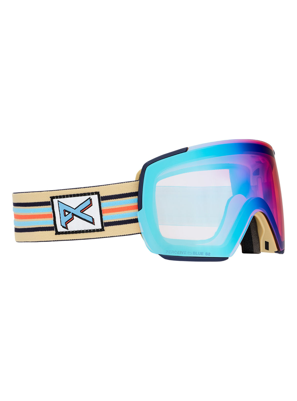 Anon M5S Goggles + Bonus Lens + MFI Face Mask - Vintage / Perceive Variable Blue - Anon Magnatech Goggle