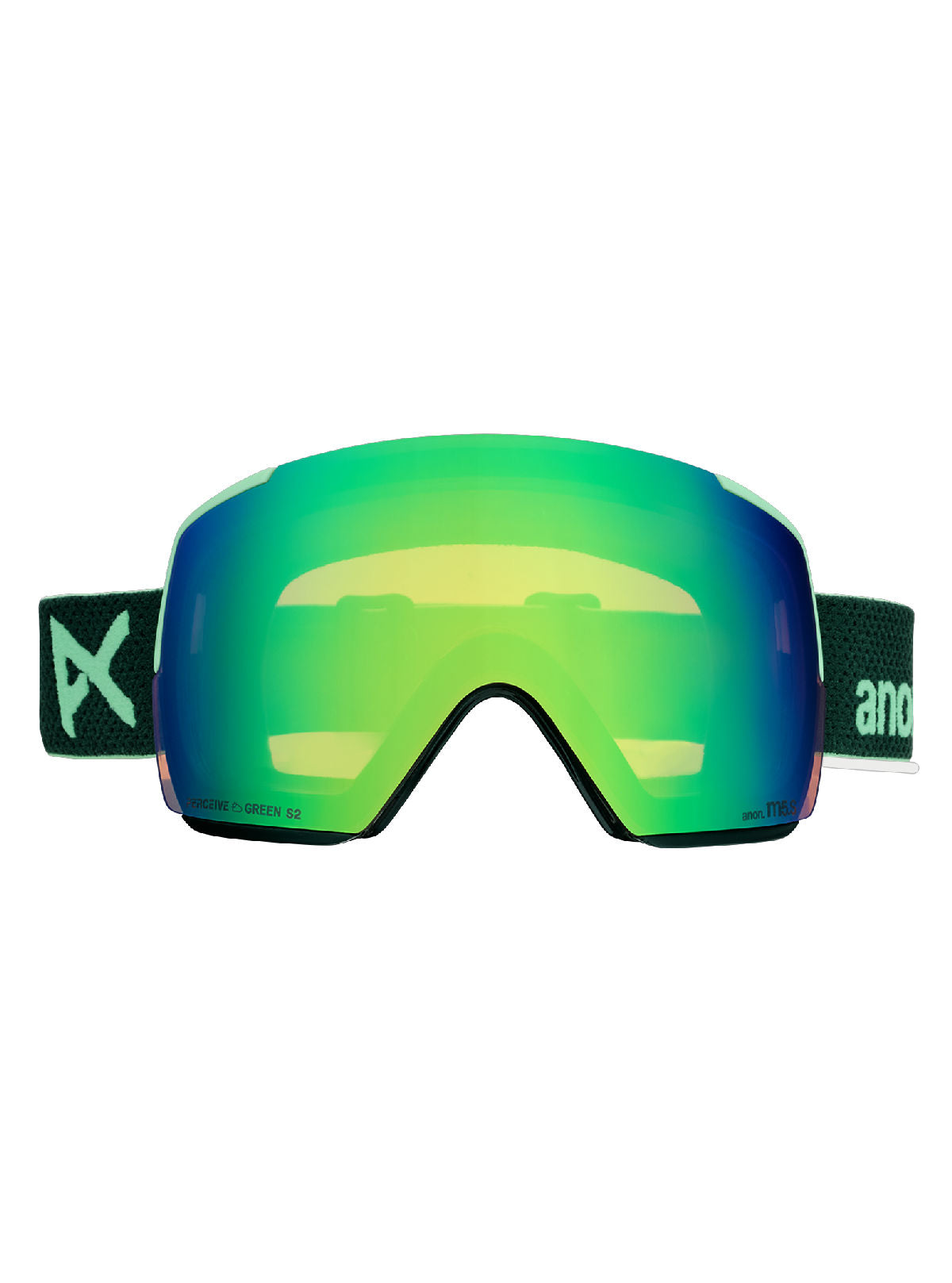 Anon M5S Goggles + Bonus Lens + MFI Face Mask - Brunswick Green / Perceive Variable Green - Anon Magnatech Goggle - alternate view 2