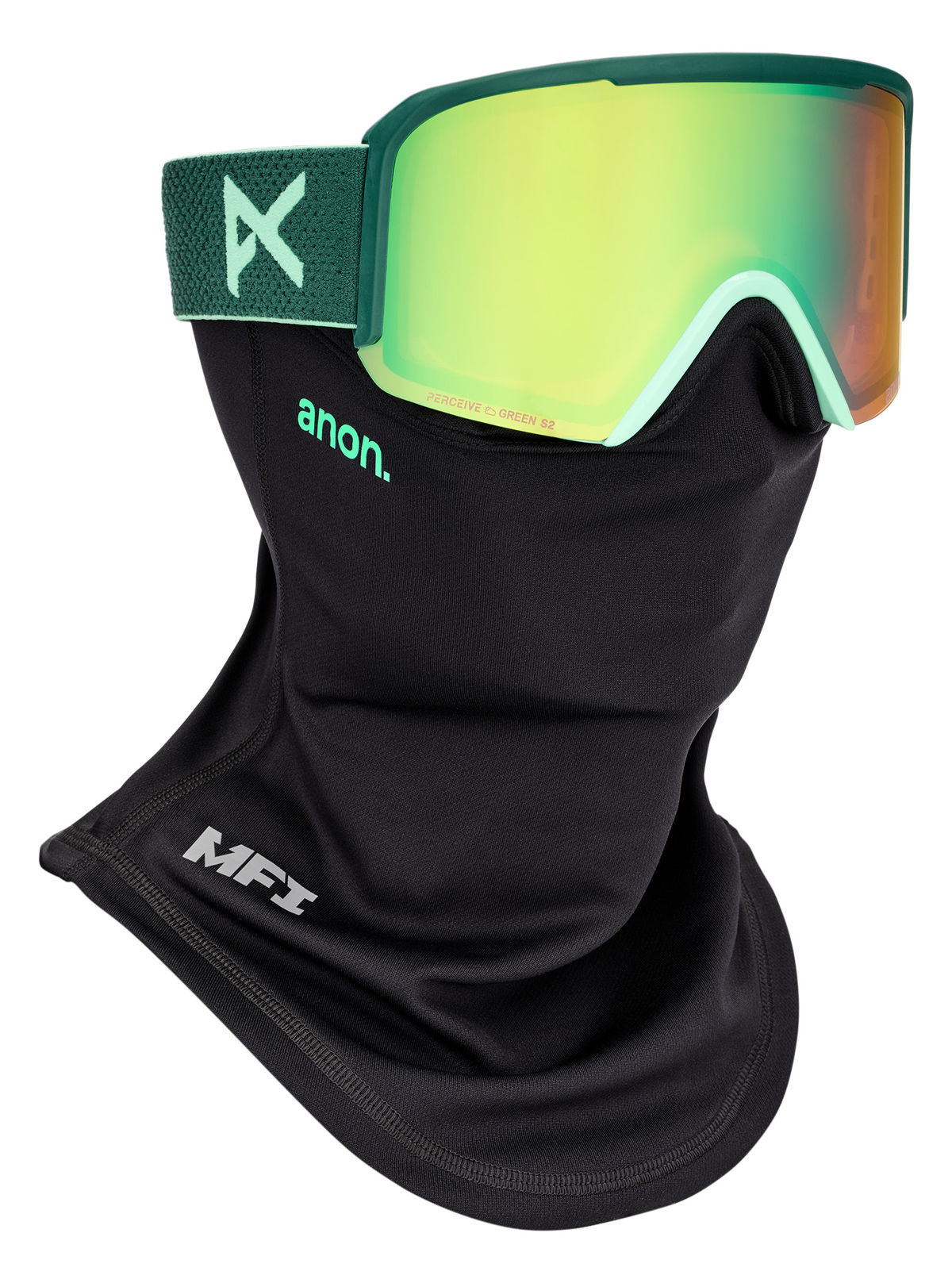 Anon Nesa Goggles + Bonus Lens + MFI Face Mask - Brunswick Green / Perceive Variable Green - Anon Traditional Goggle - alternate view 5