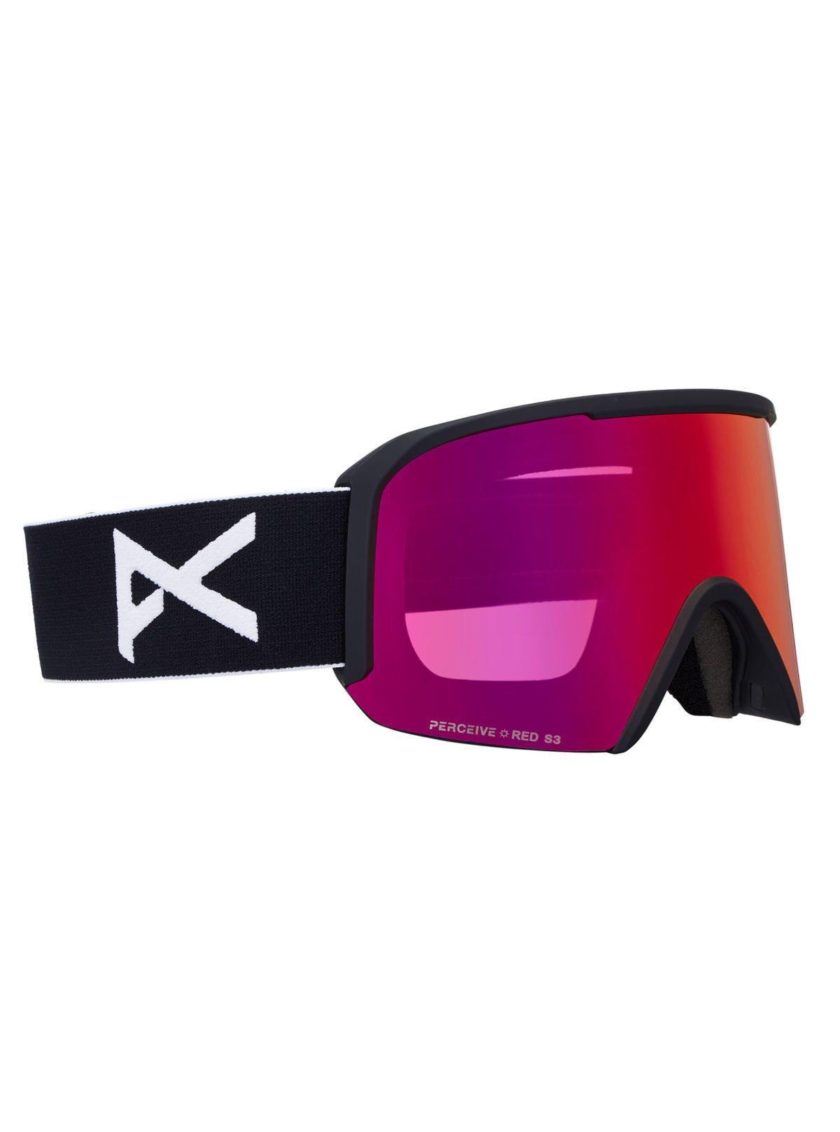 Anon Nesa Goggles + Bonus Lens + MFI Face Mask - Black / Perceive Sunny Red - Anon Traditional Goggle
