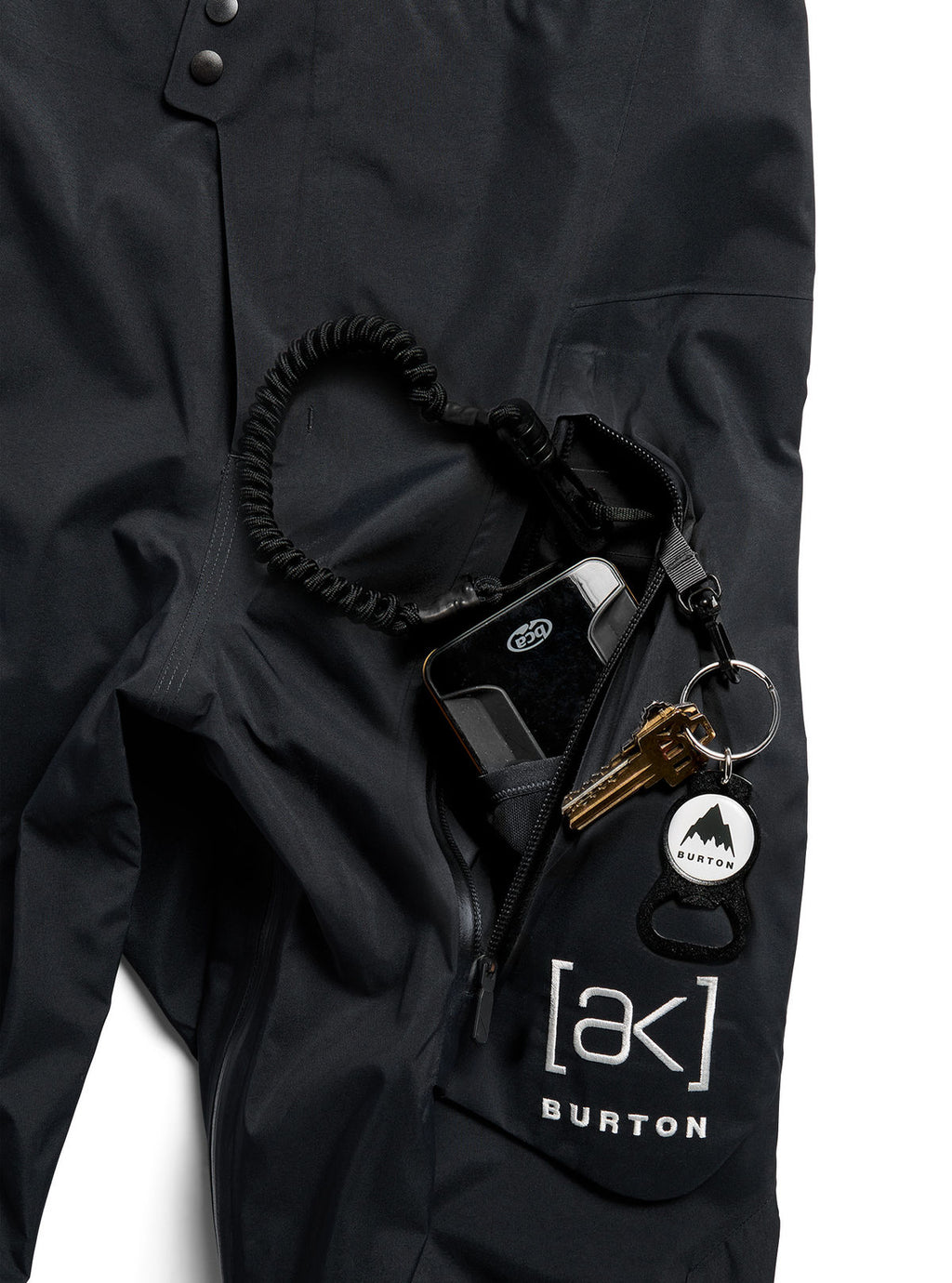 Men's Burton [ak] Acamar GORE-TEX PRO 3L Bib Pants - True Black - Burton Bibs Outerwear - alternate view 7