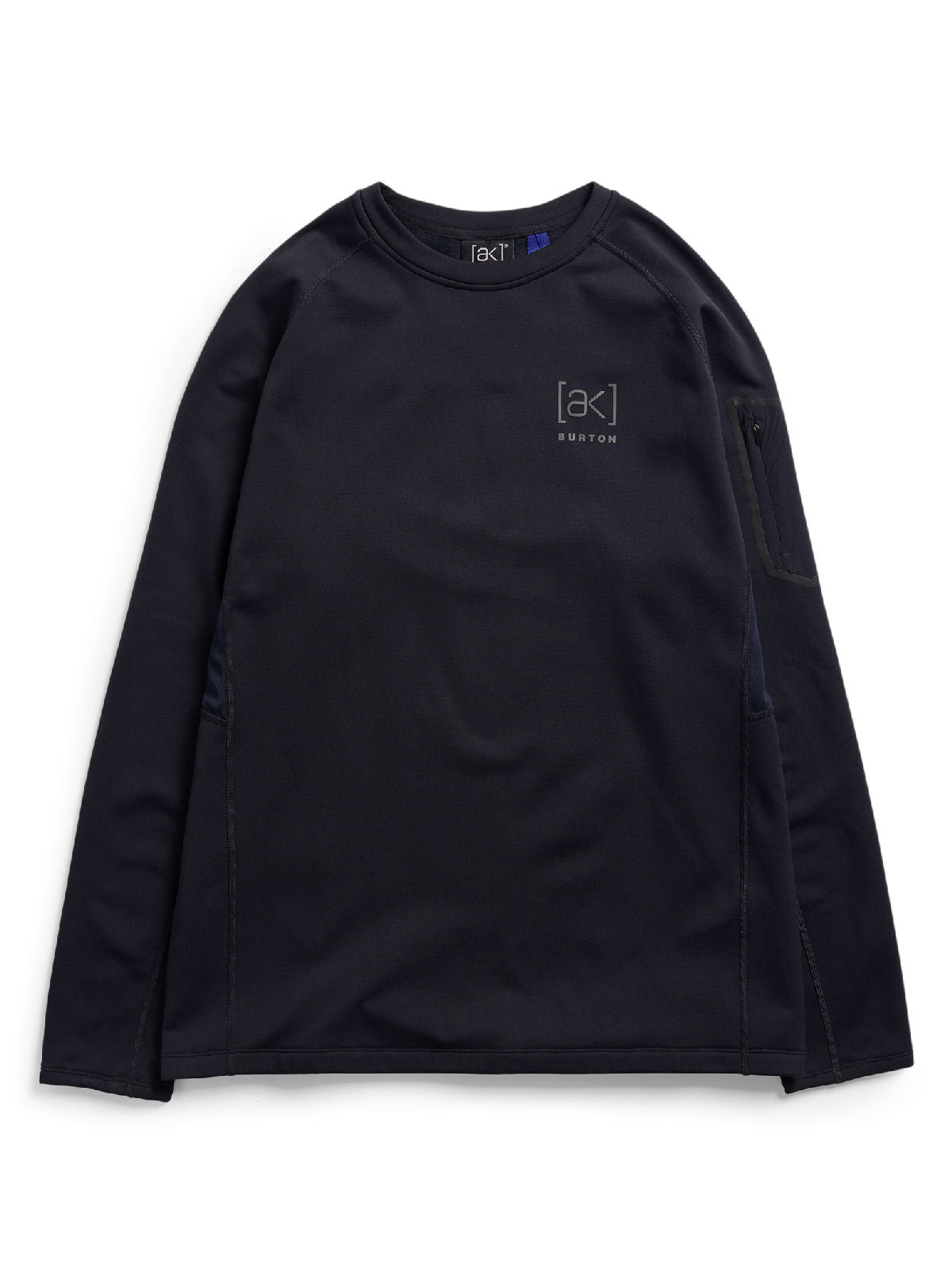 Men's Burton [ak] Baker Stretch Fleece Crew - True Black - Burton Crew Neck Mid