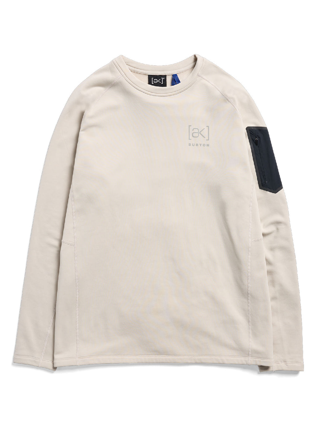 Men's Burton [ak] Baker Stretch Fleece Crew - Chinchilla Gray - Burton Crew Neck Mid