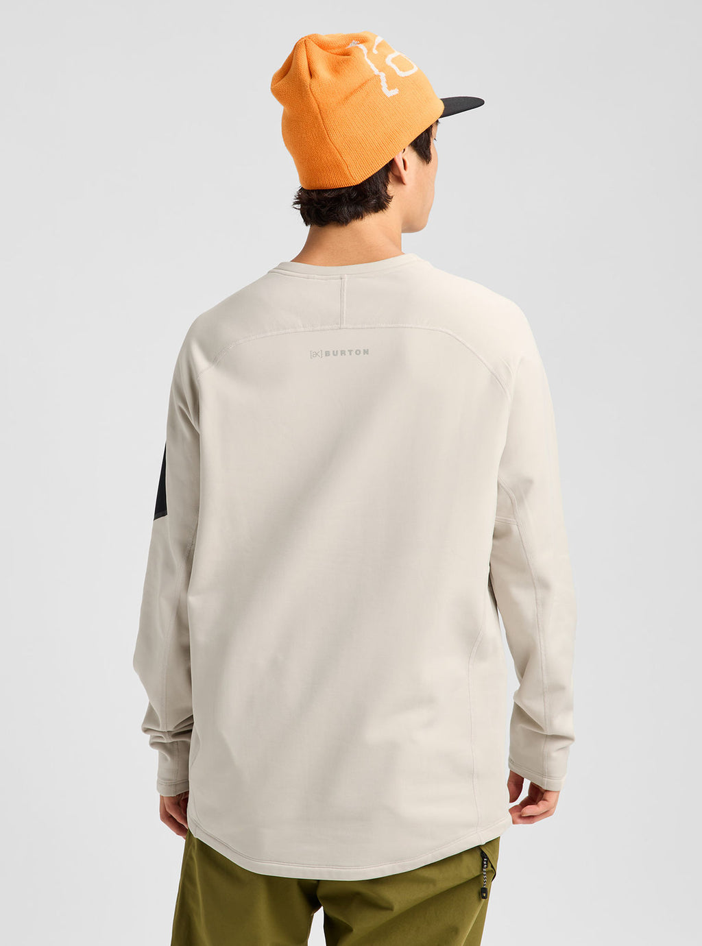 Men's Burton [ak] Baker Stretch Fleece Crew - Chinchilla Gray - Burton Crew Neck Mid - alternate view 4