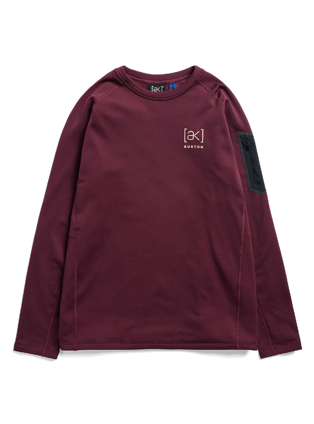 Men's Burton [ak] Baker Stretch Fleece Crew - Rum Raisin - Burton Crew Neck Mid