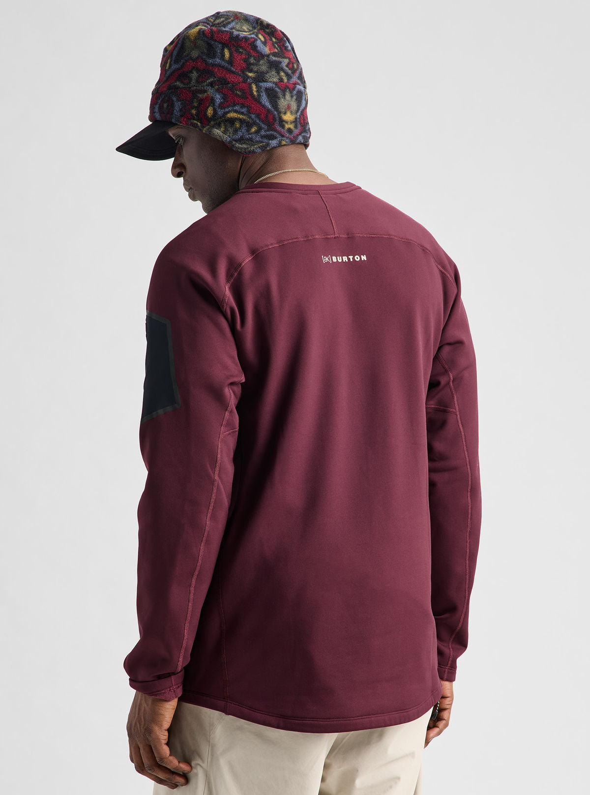 Men's Burton [ak] Baker Stretch Fleece Crew - Rum Raisin - Burton Crew Neck Mid - alternate view 4
