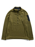 Men's Burton [ak] Helium Grid Fleece Half-Zip - Dried Moss - Burton Quarter Pullover Mid