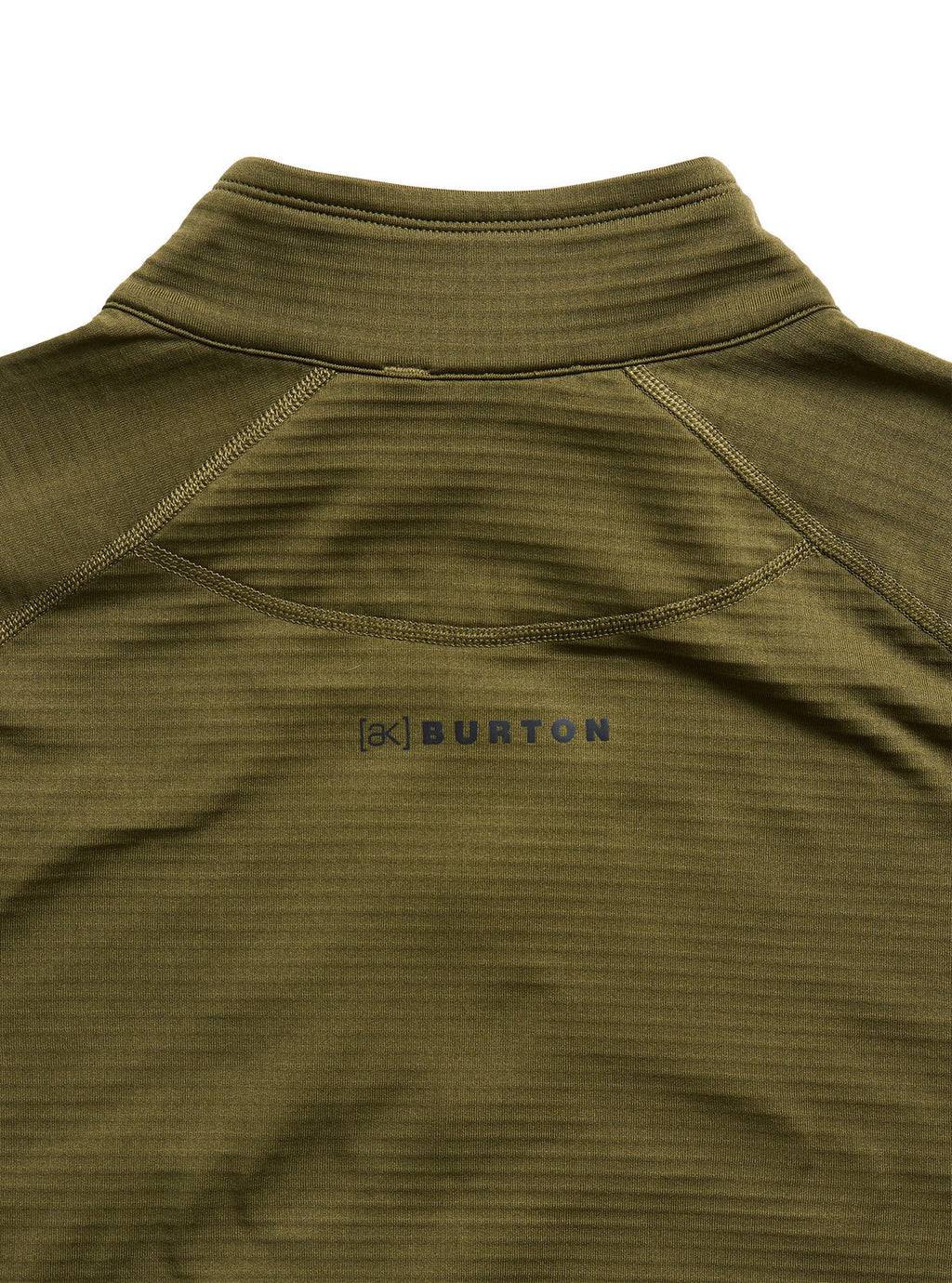 Men's Burton [ak] Helium Grid Fleece Half-Zip - Dried Moss - Burton Quarter Pullover Mid - alternate view 6