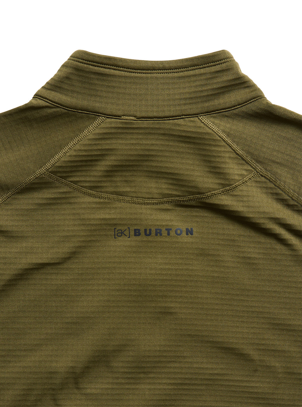 Men's Burton [ak] Helium Grid Fleece Half-Zip - Dried Moss - Burton Quarter Pullover Mid - alternate view 6