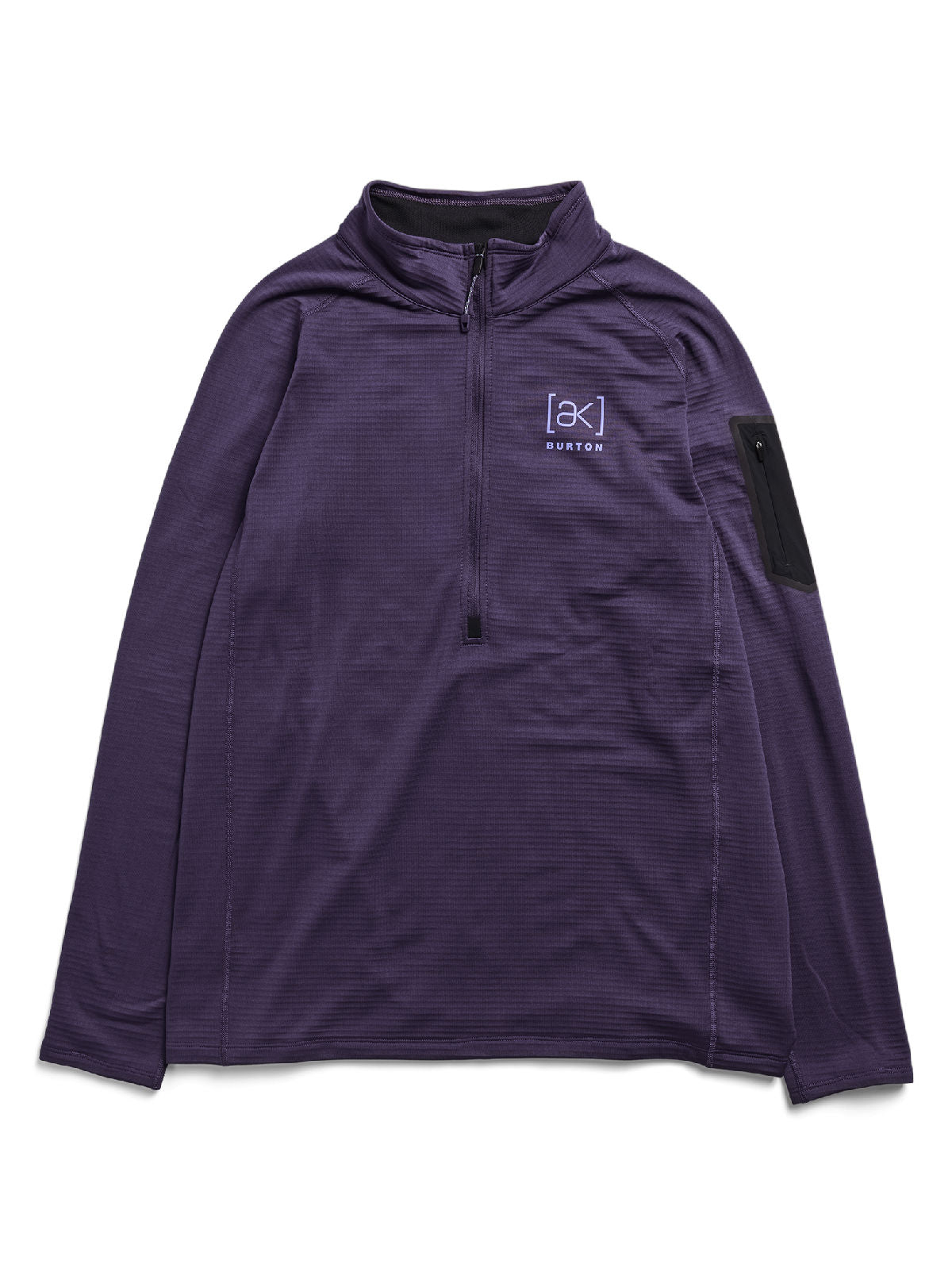 Men's Burton [ak] Helium Grid Fleece Half-Zip - Nightshade Purple - Burton Quarter Pullover Mid