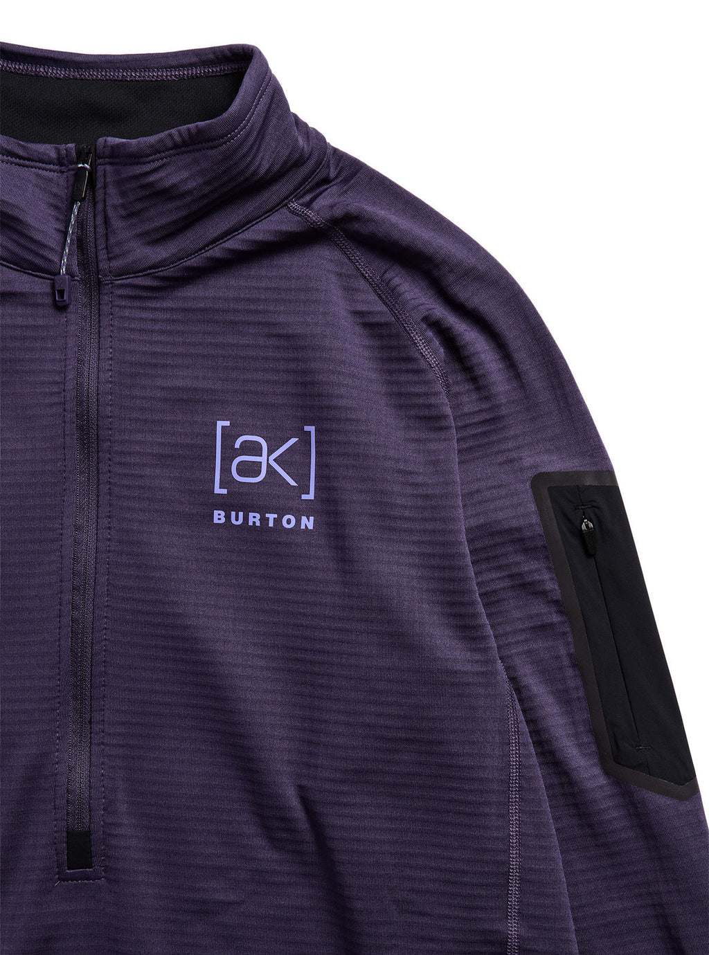 Men's Burton [ak] Helium Grid Fleece Half-Zip - Nightshade Purple - Burton Quarter Pullover Mid - alternate view 5