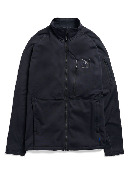 Men's Burton [ak] Baker Stretch Fleece Full-Zip - True Black - Burton Jacket Mid