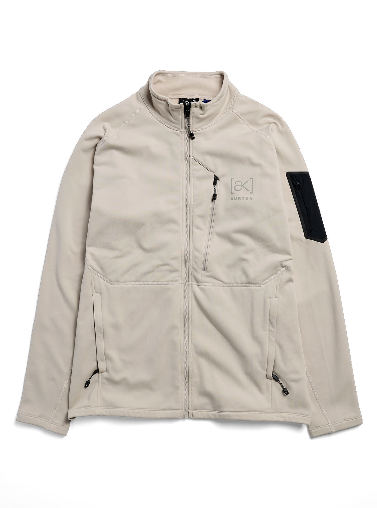 Men's Burton [ak] Baker Stretch Fleece Full-Zip - Chinchilla Gray - Burton Jacket Mid