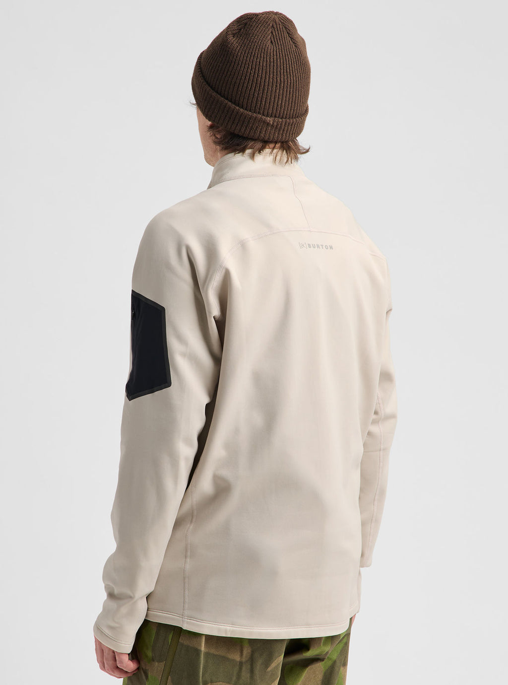 Men's Burton [ak] Baker Stretch Fleece Full-Zip - Chinchilla Gray - Burton Jacket Mid - alternate view 4