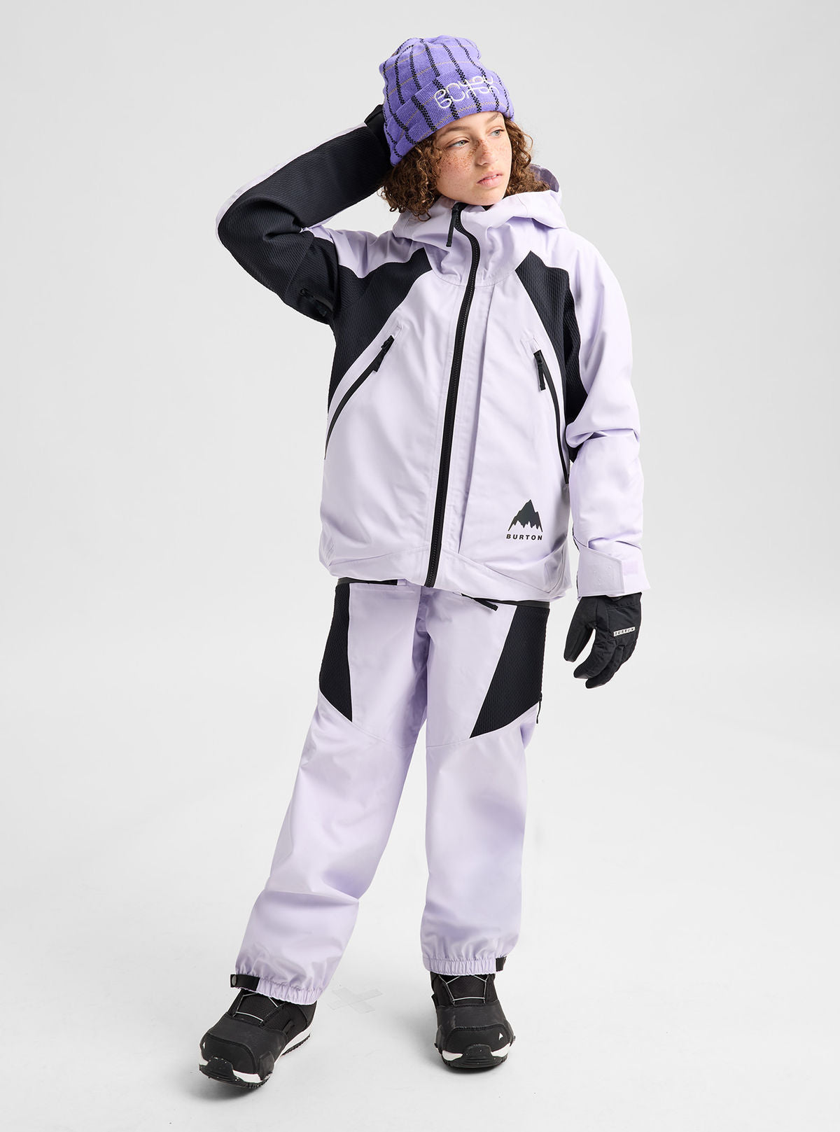 Kids' Burton Outbeam 3L Jacket System - Moondust Purple/True Black - Burton Jacket Outerwear - alternate view 2