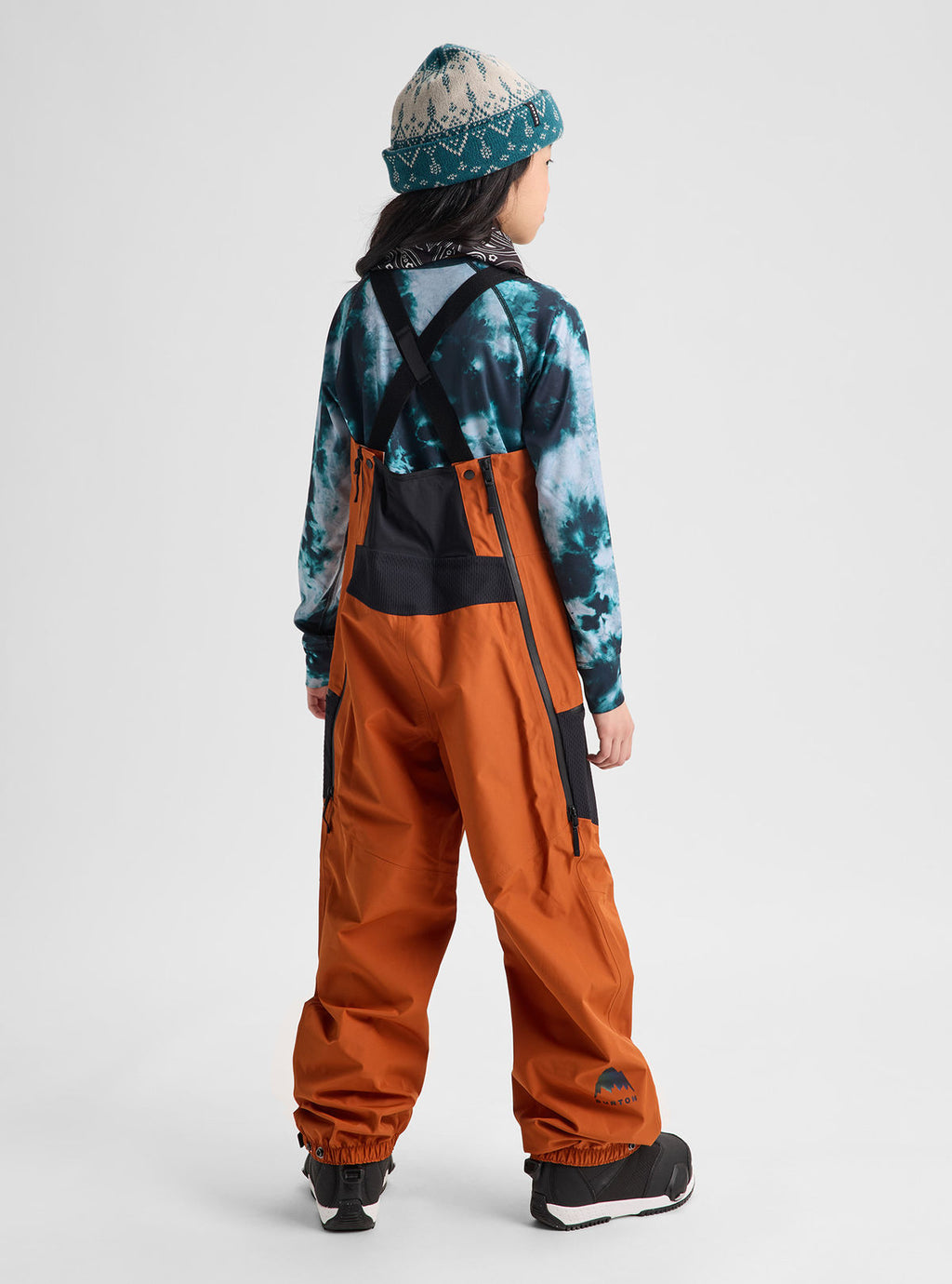 Kids' Burton Outbeam 3L Bib Pants - Spiced Chai/True Black - Burton Pants Outerwear - alternate view 4